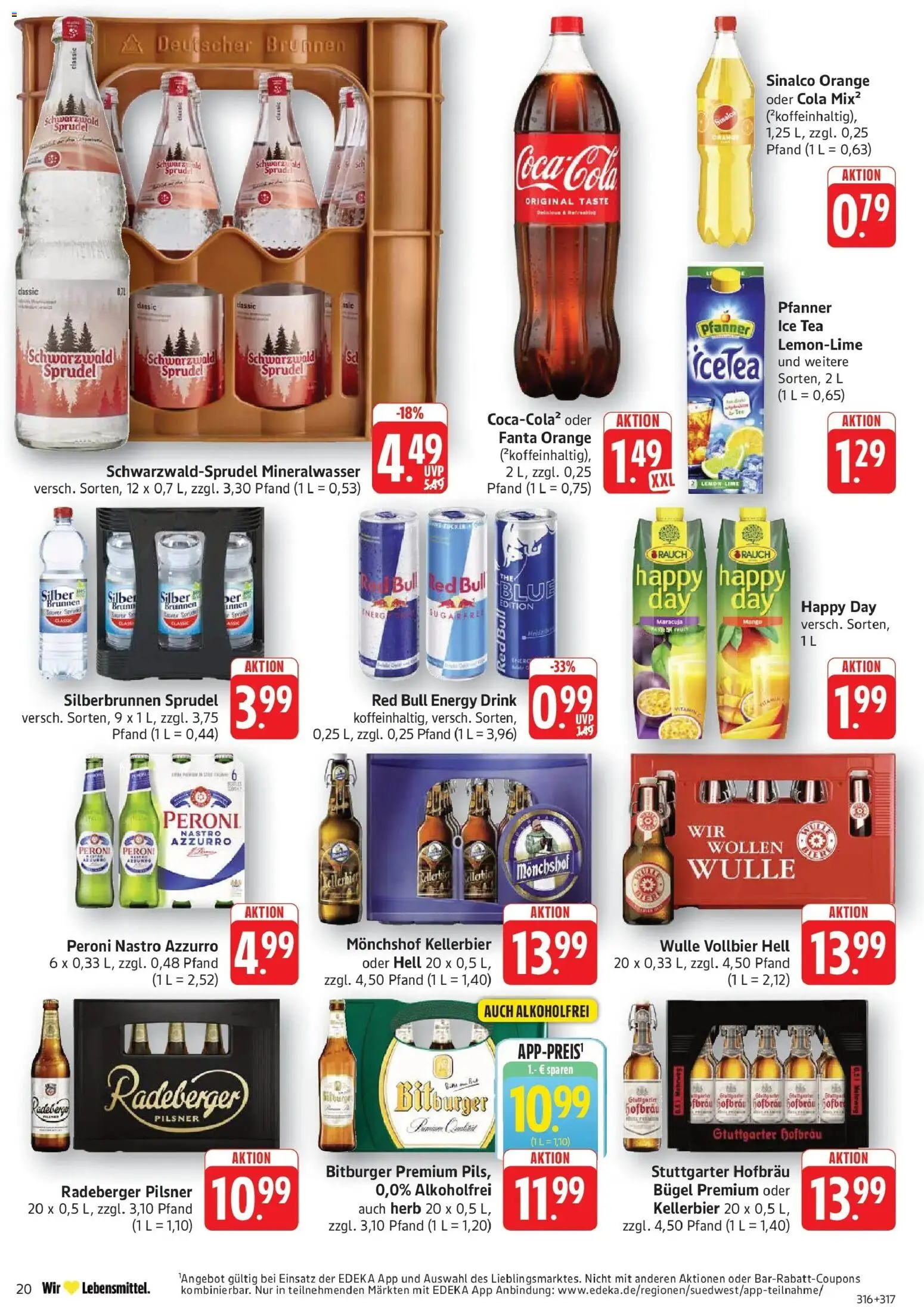 Edeka Prospekt Filderstadt-Bonlanden (ab 12.10.2026) » Angebote Online | Seite: 20 | Produkte: Bitburger, Monchshof, Fanta, Energy