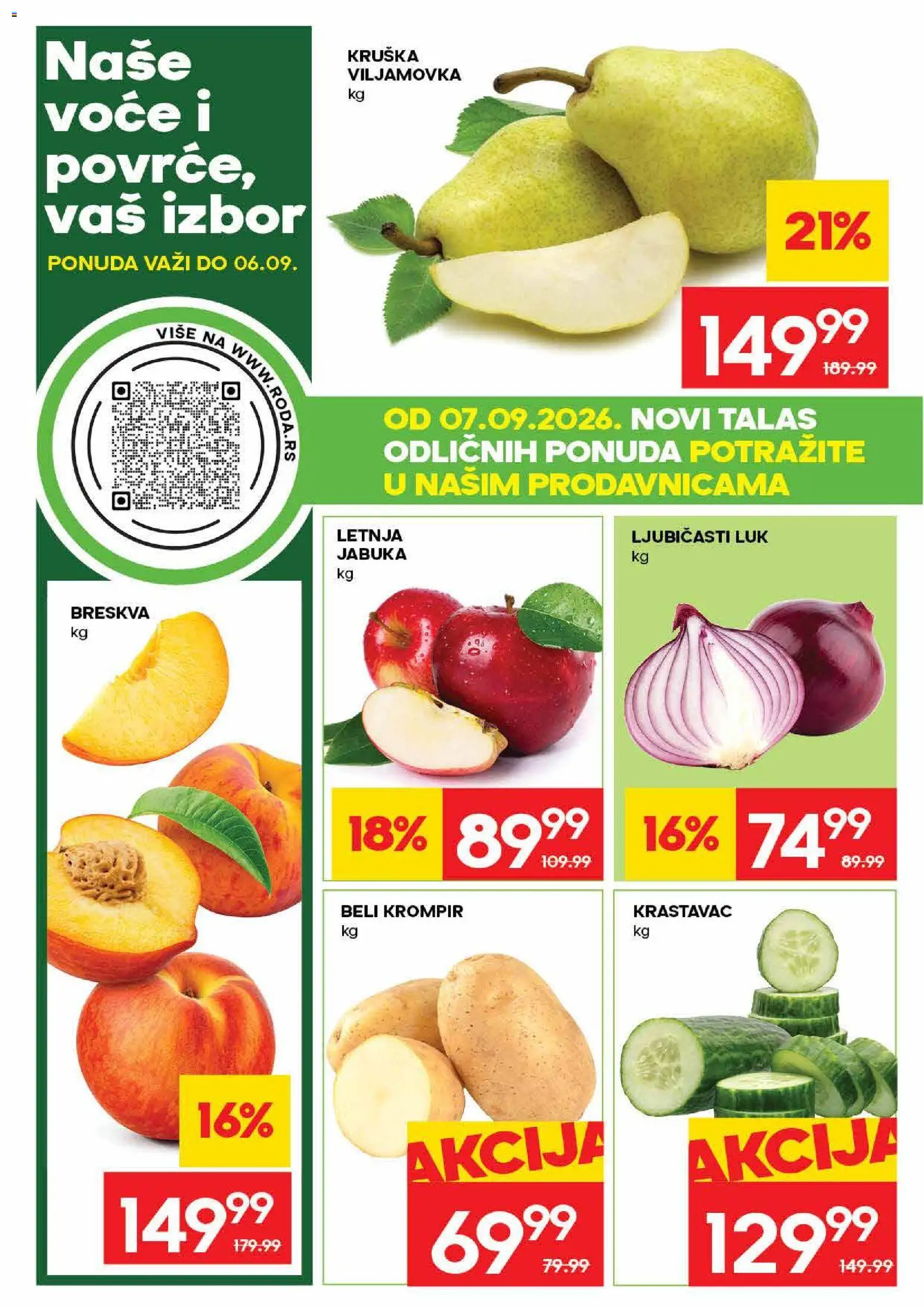 Roda katalog - važi od 31.08.2026 | Strana: 2 | Proizvode: Voće, Krastavac, Krompir, Beli krompir