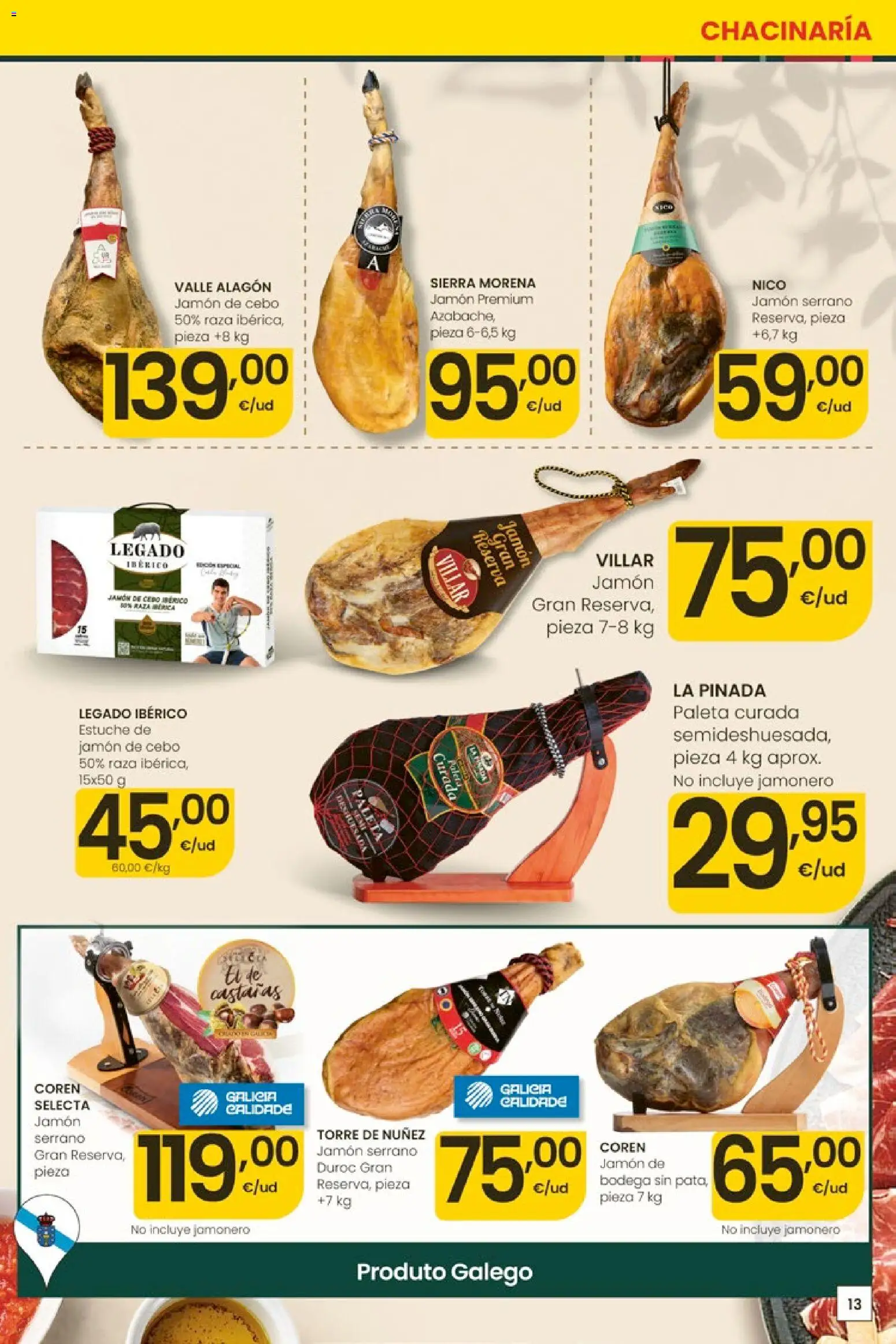 Eroski Ofertóns de verán │ válido desde el 28.05.2026 | Página: 13 | Productos: Jamón serrano, Jamón