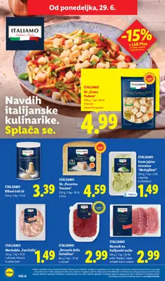 Lidl katalog akcije – veljaven od 24.06.2026 | Stran: 44 | Izdelki: Pršut, Mortadela, Salama, Testenine