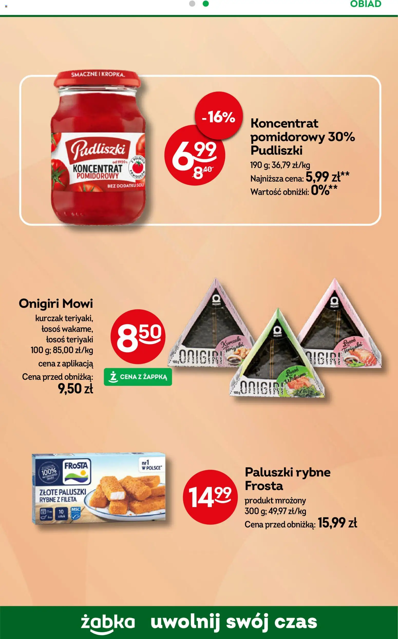 Żabka gazetka od 29.07.2026 | Strona: 85 | Produkty: Frosta, Kurczak, Paluszki rybne, Paluszki