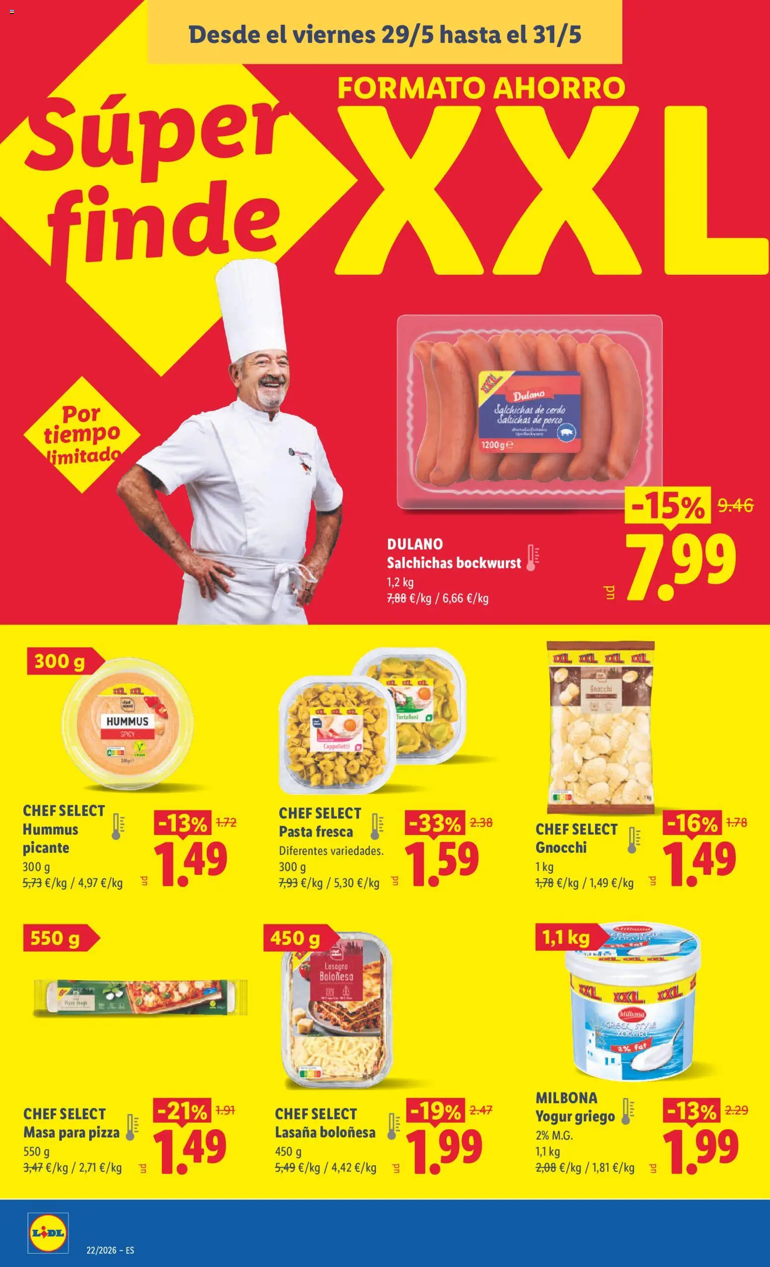 Lidl folleto │ válido desde el 25.05.2026 | Página: 18 | Productos: Yogur, Pizza, Cerdo, Lasaña