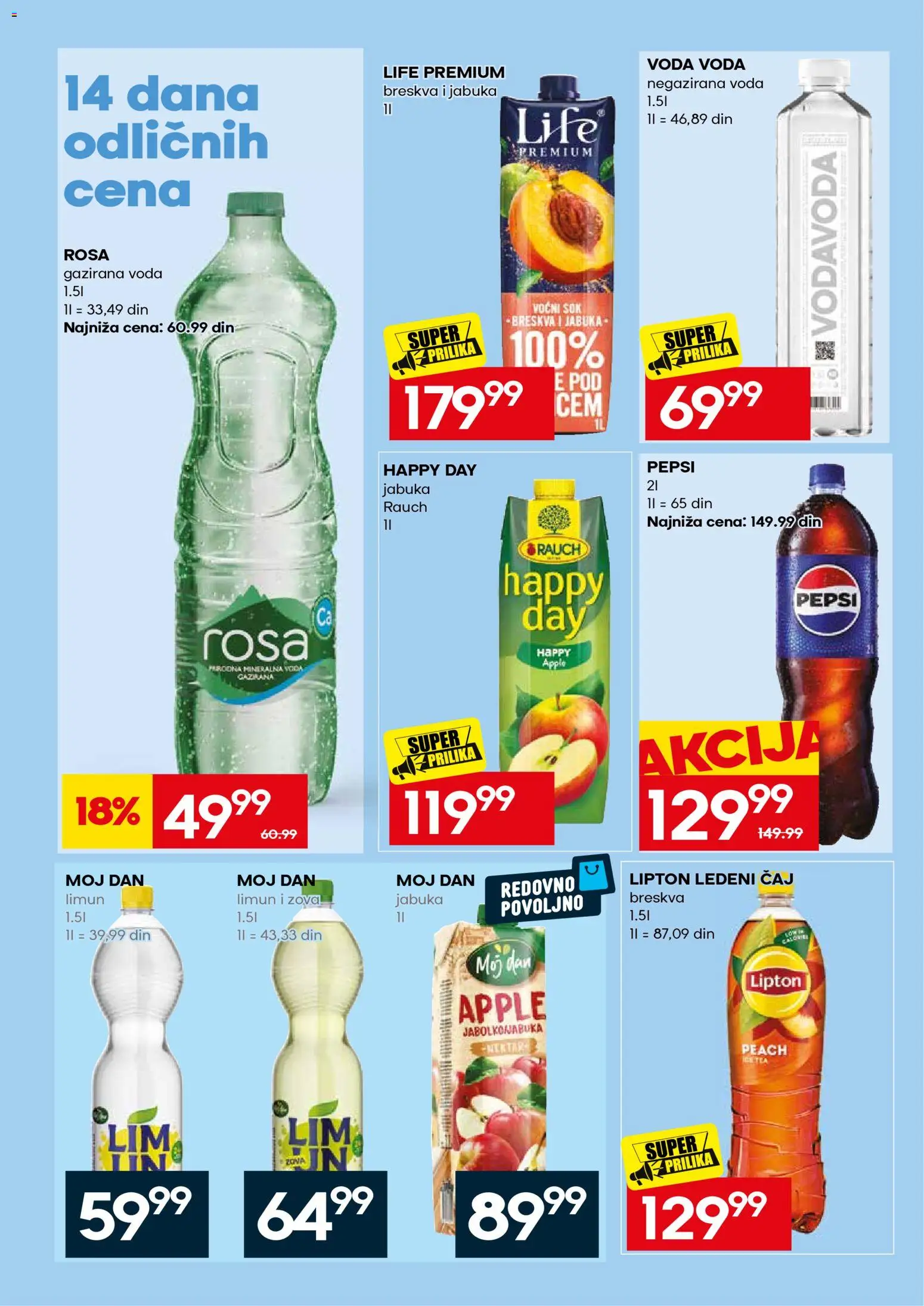 Mercator katalog - važi od 31.08.2026 | Strana: 44 | Proizvode: Ledeni čaj, Negazirana voda, Sok, Breskva