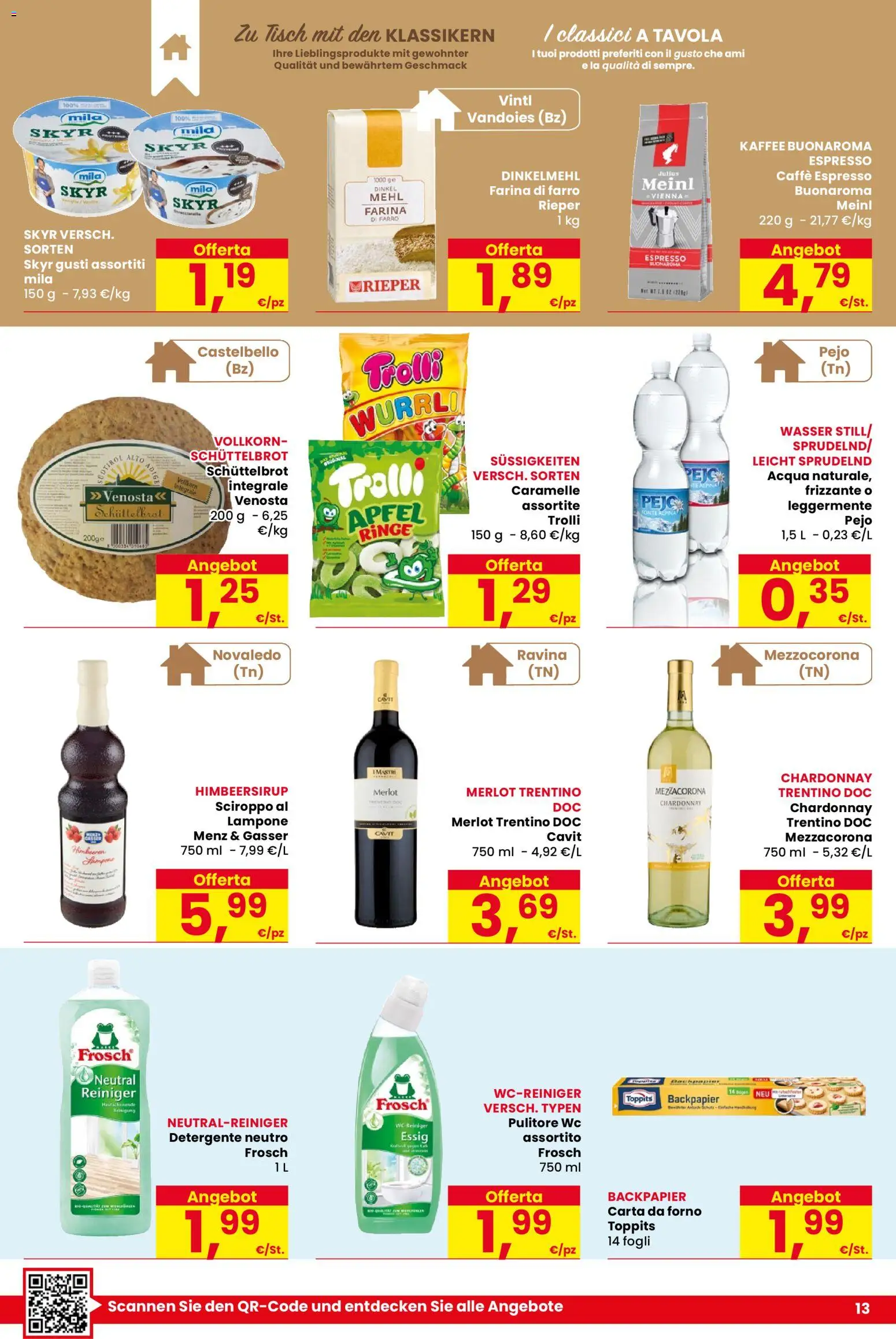 Volantino Despar del 01/10/2026 | Pagina: 13 | Prodotti: Caramelle, Farina, WC, Farro