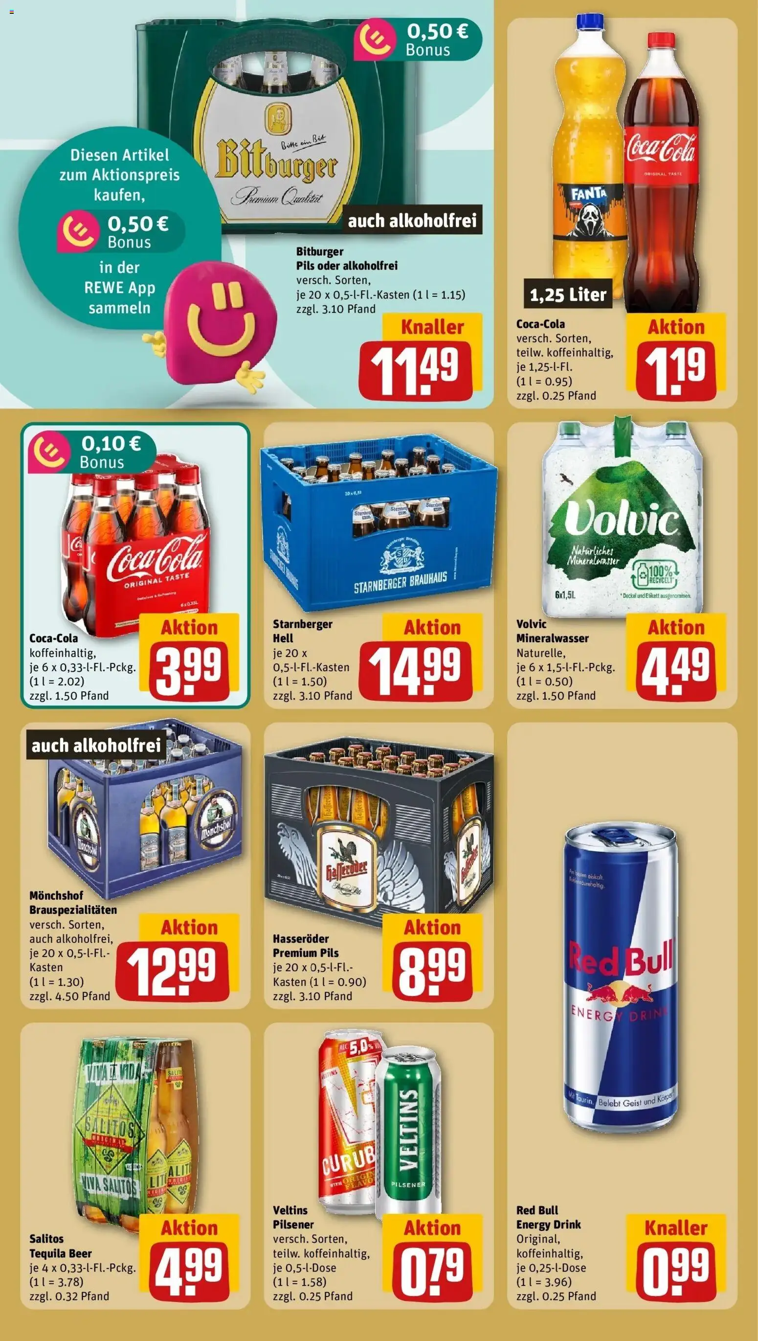 REWE Prospekt ab 05.10.2026 zum Blättern » Angebote | Seite: 18 | Produkte: Bitburger, Red bull, Fanta, Volvic