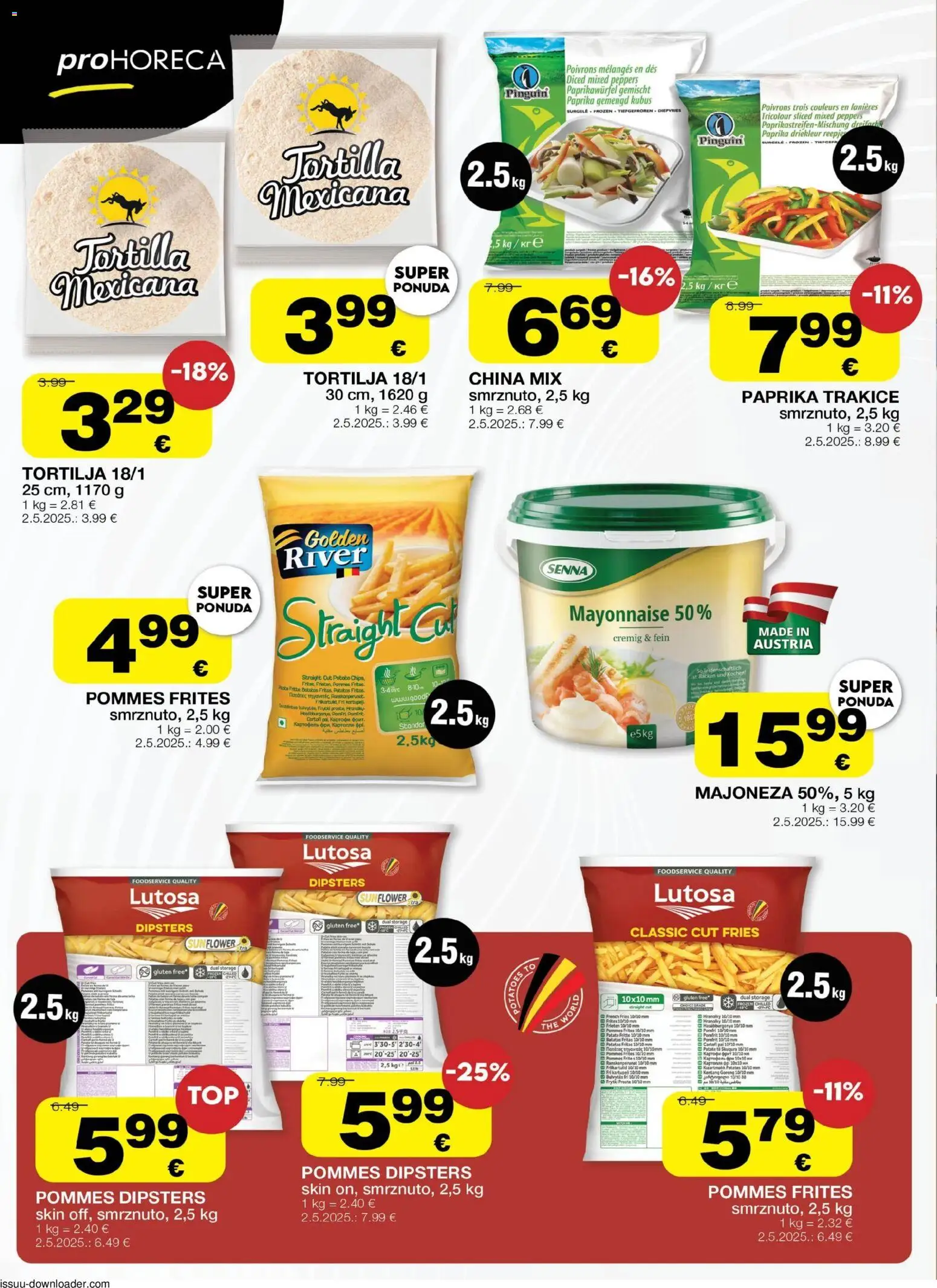 Stanić Diskont katalog | vrijedi od 11.06.2026 | Stranica: 14 | Proizvodi: Pommes frites, Paprika, Pomfrit, Majoneza
