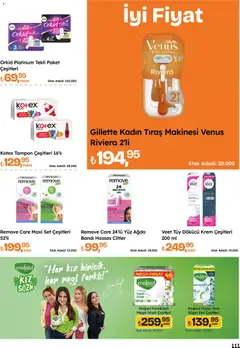 24 Eylül 2026 tarihinden itibaren geçerli olan Migros kataloğu önizlemesi | Sayfa: 111 | Ürünler: Krem, Tüy dökücü krem, Tıraş makinesi