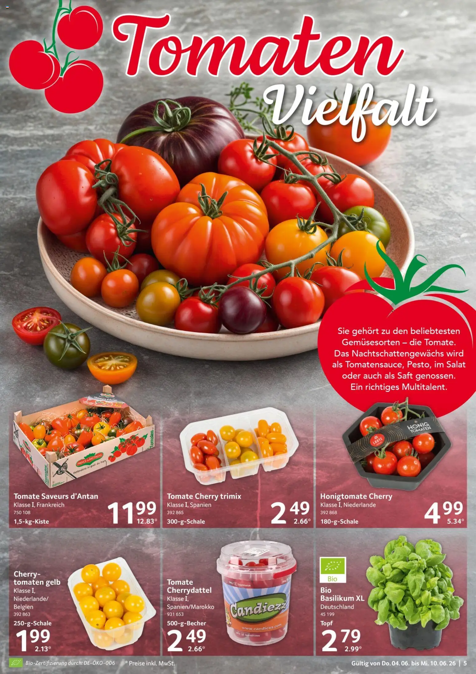 Selgros Prospekt – gültig ab 04.06.2026 | Seite: 5 | Produkte: Tomaten, Saft, Salat