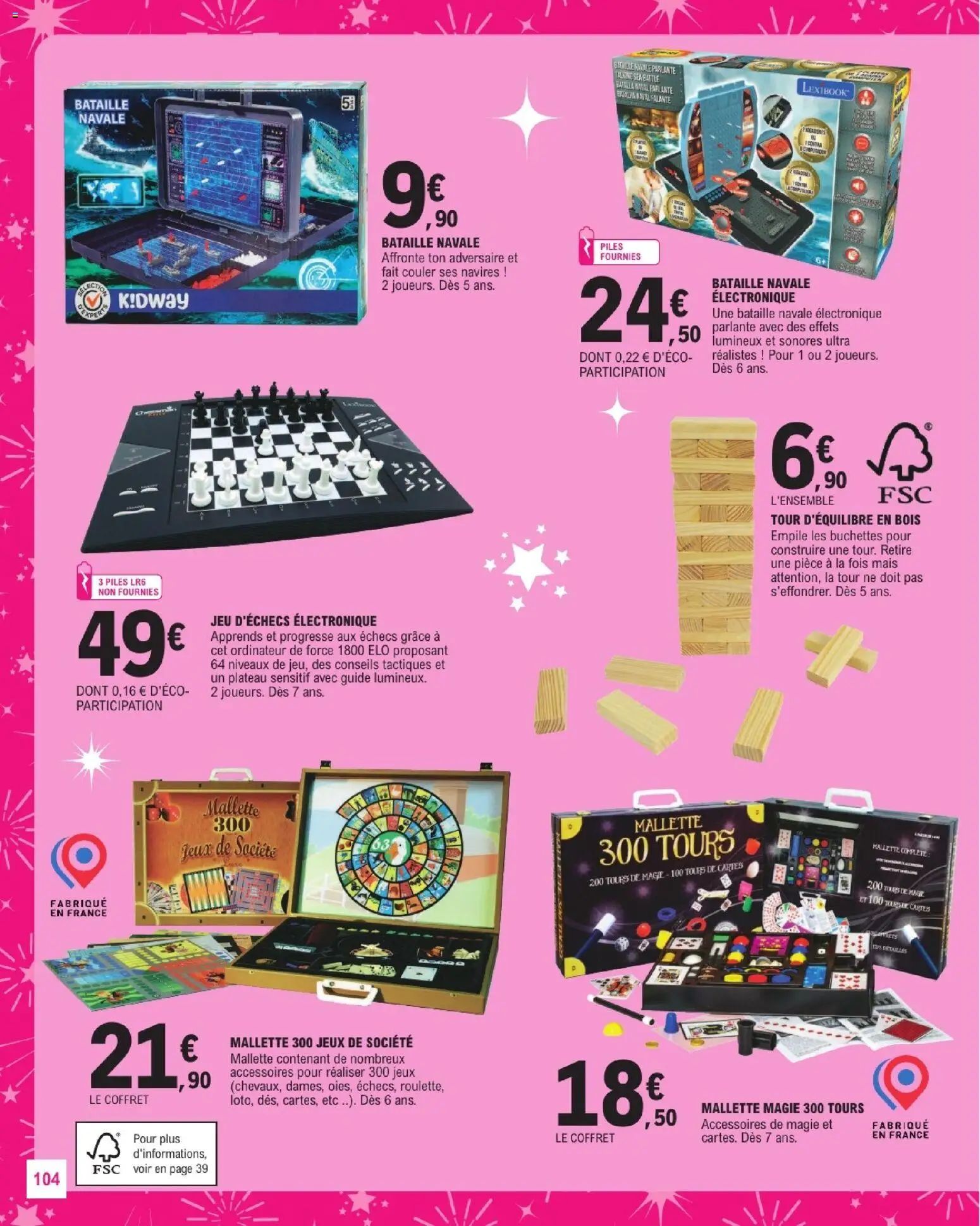 {H1} | Page: 104 | Produits: Ordinateur, Plateau, Jeux, Piles