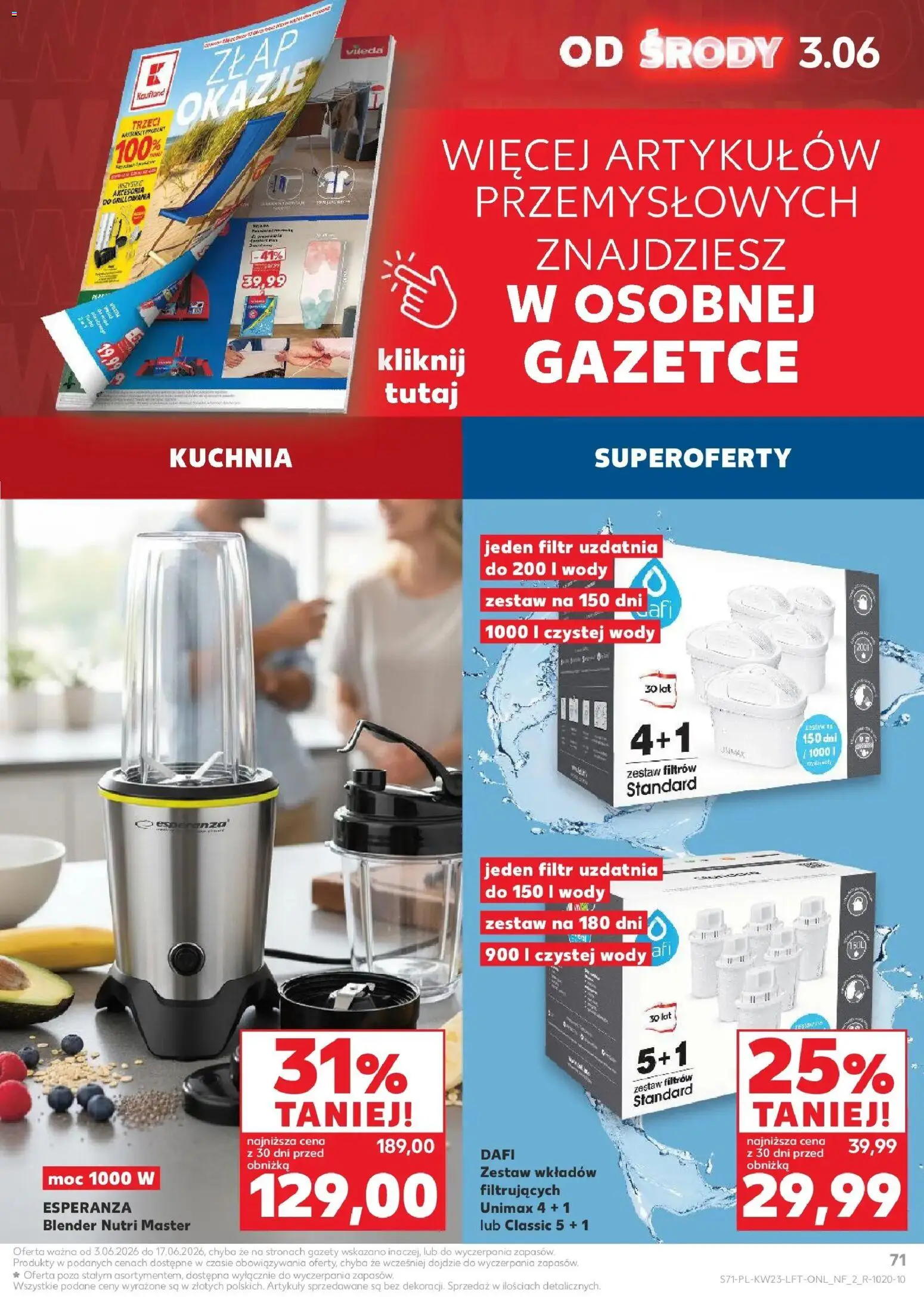 Kaufland gazetka od 03.06.2026 | Strona: 71 | Produkty: Blender, Vileda