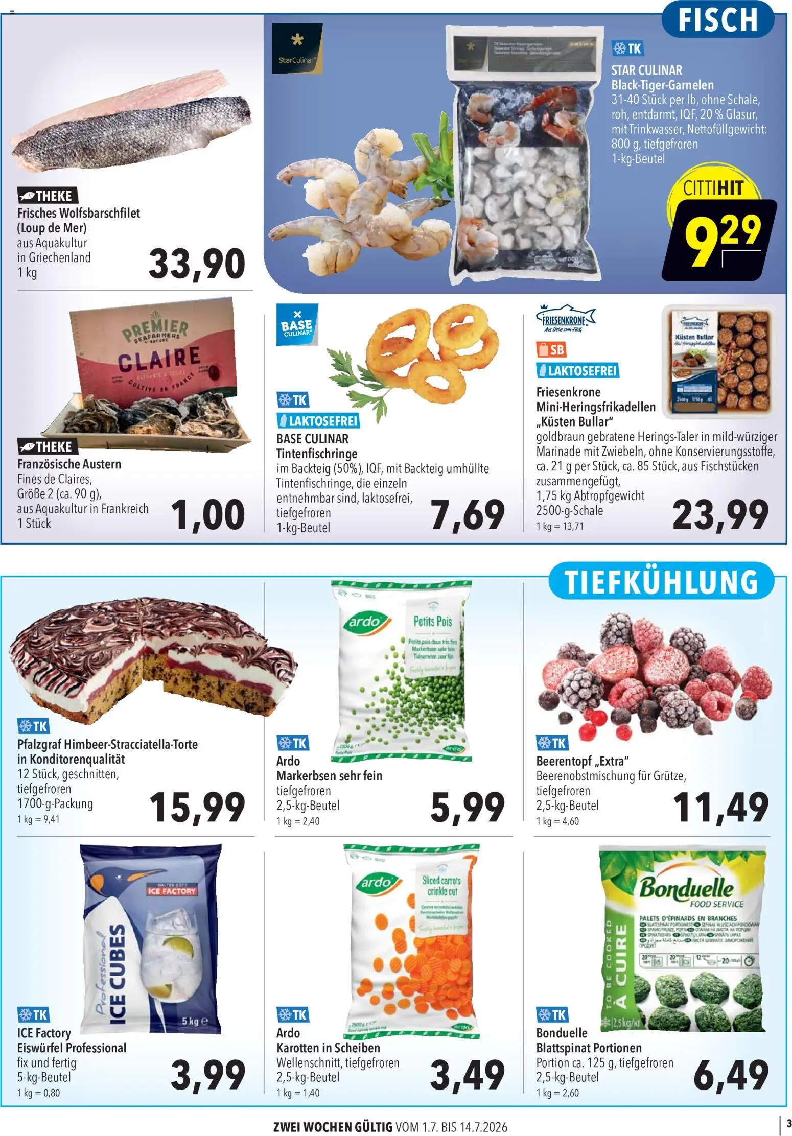 CITTI Markt Aktuelle Angebote für Profis – gültig ab 01.07.2026 | Seite: 3 | Produkte: Theke, Fisch