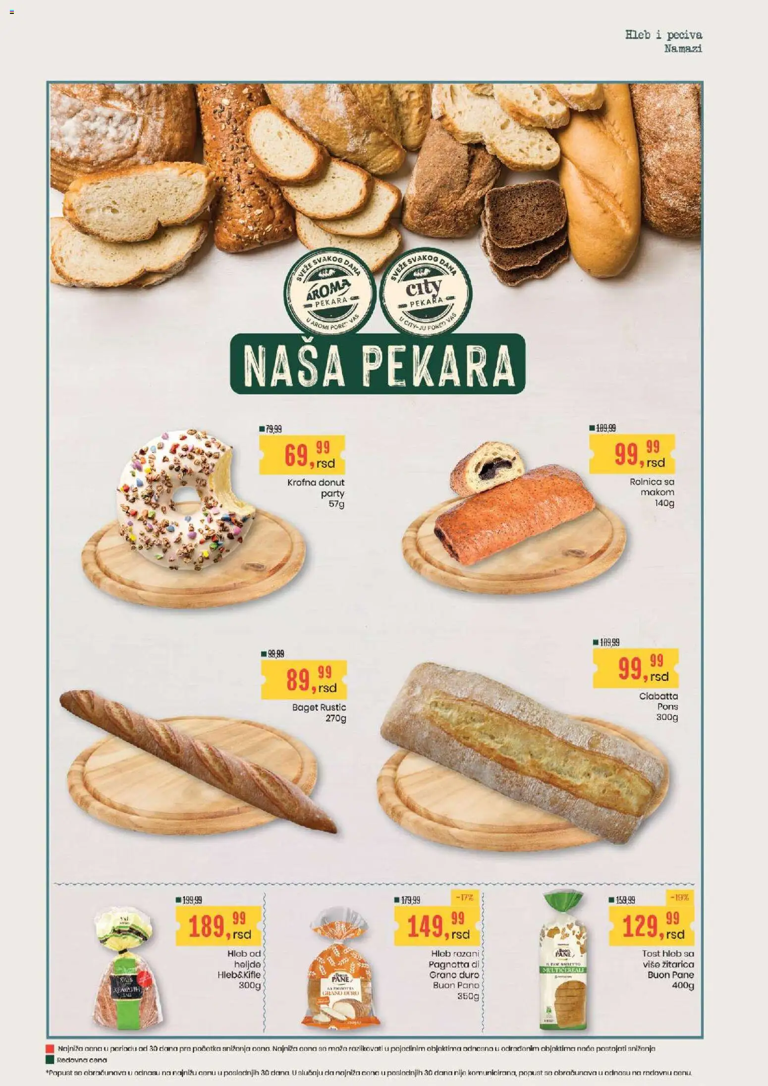 Aroma Market katalog - važi od 11.06.2026 | Strana: 4 | Proizvode: Tost hleb, Pekara, Baget, Hleb
