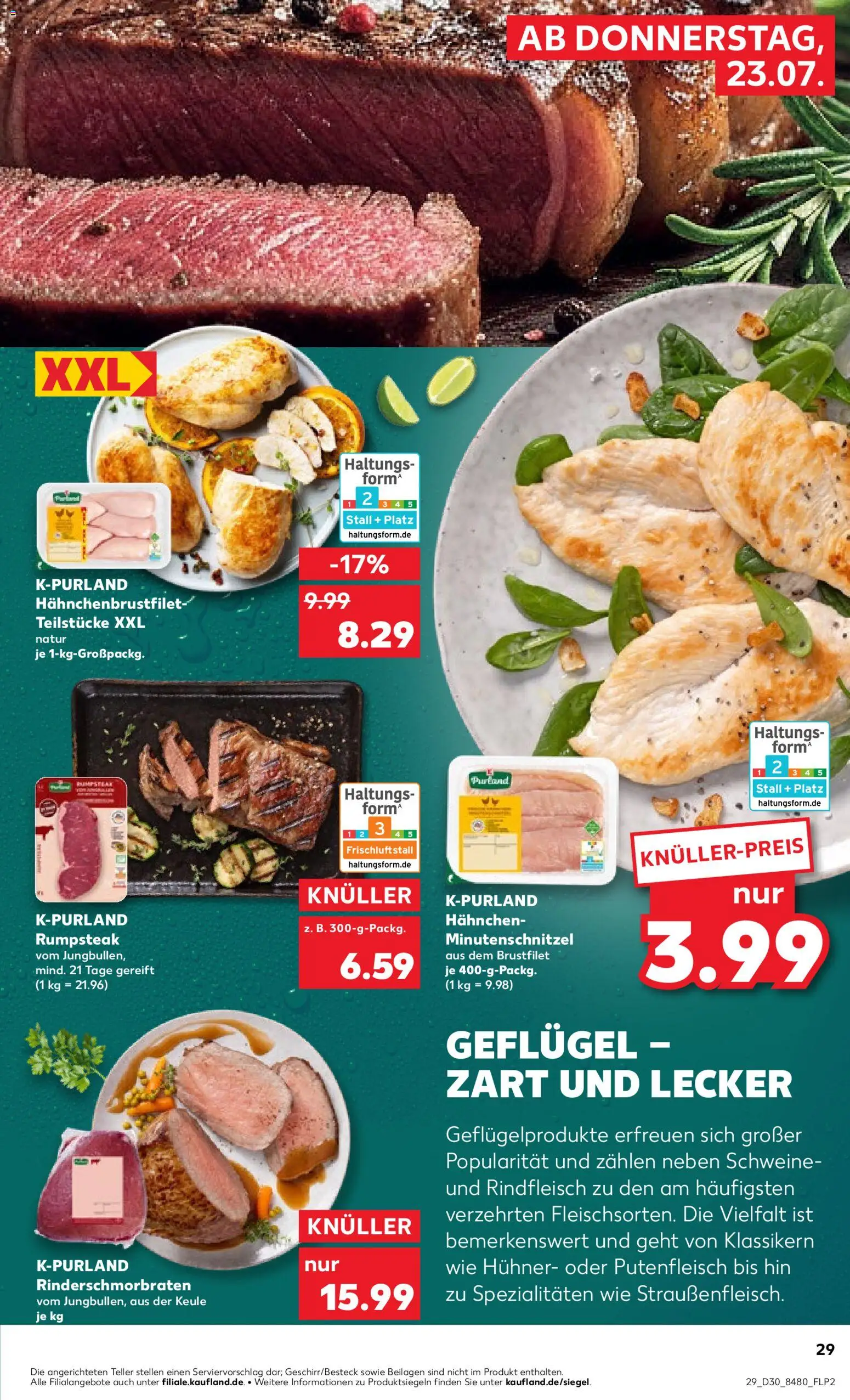 Kaufland Německo leták - Speyer od 23.07.2026 | Strana: 29 | Produkty: Rumpsteak, Forma