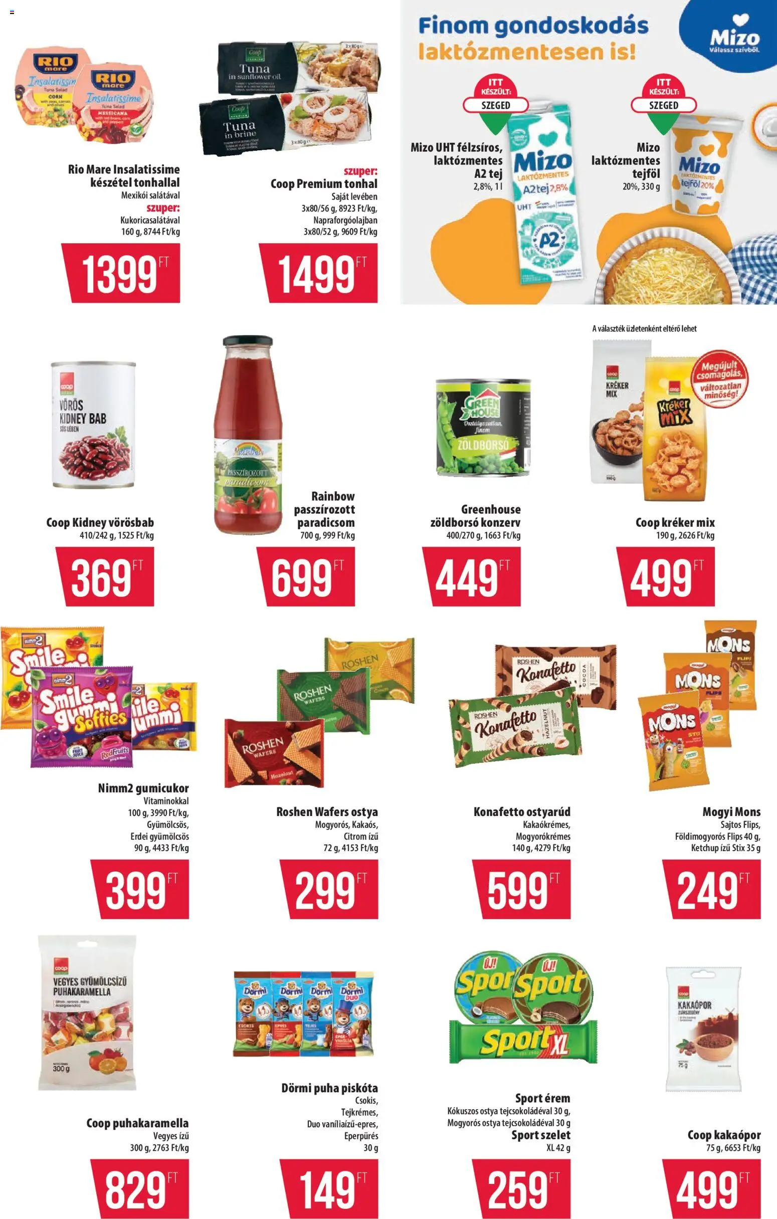 COOP akciós ujság - amely érvényes a következő dátumtól: 2026.08.06. | Oldal: 8 | Termékek: Zöldborsó, Piskóta, Tejföl, Kakaópor