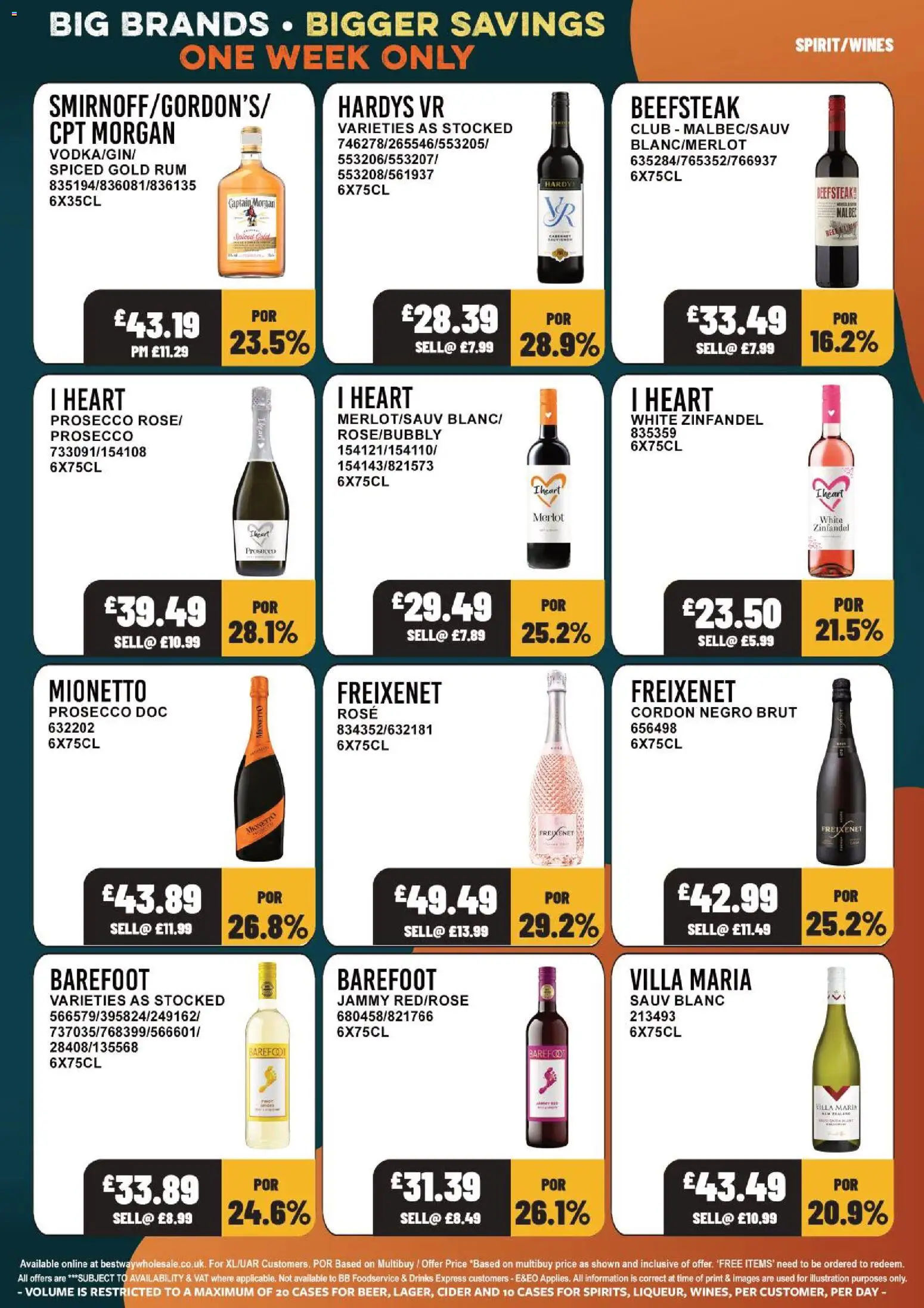 {H1} | Page: 7 | Products: Prosecco, Cider, Drinks, Rum