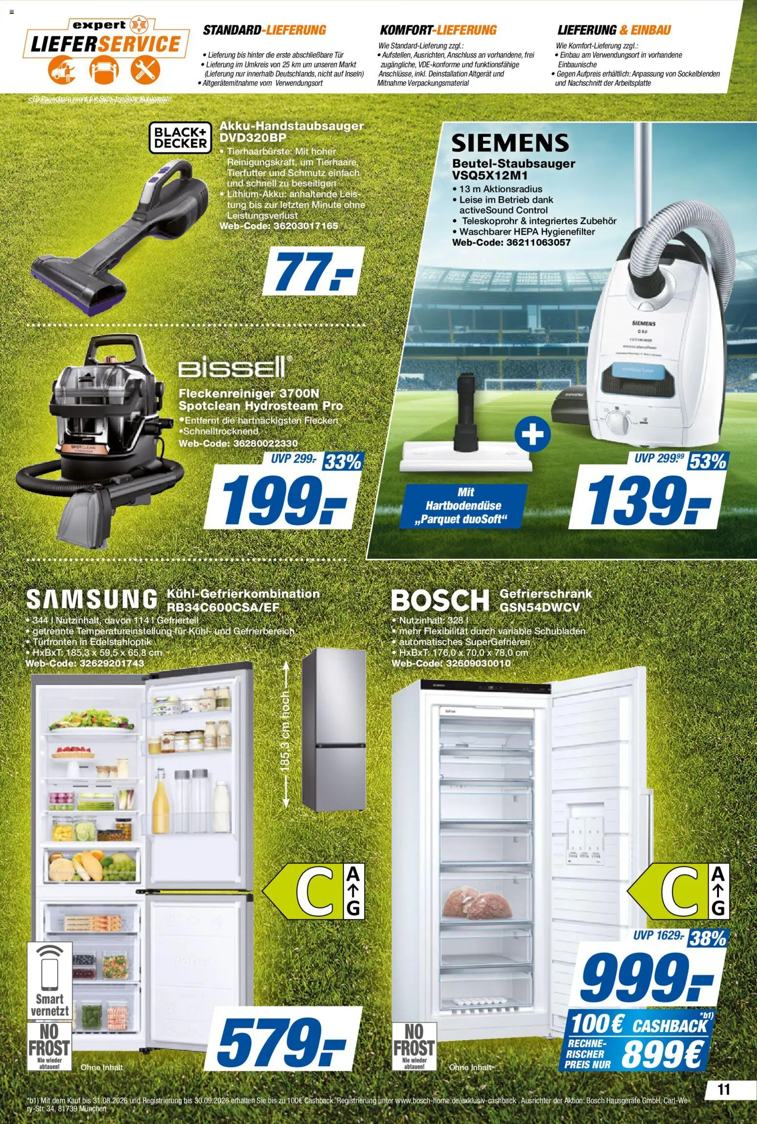 Expert Prospekt – gültig ab 22.05.2026 | Seite: 11 | Produkte: Siemens, Tür, Samsung, Kühlgefrierkombination