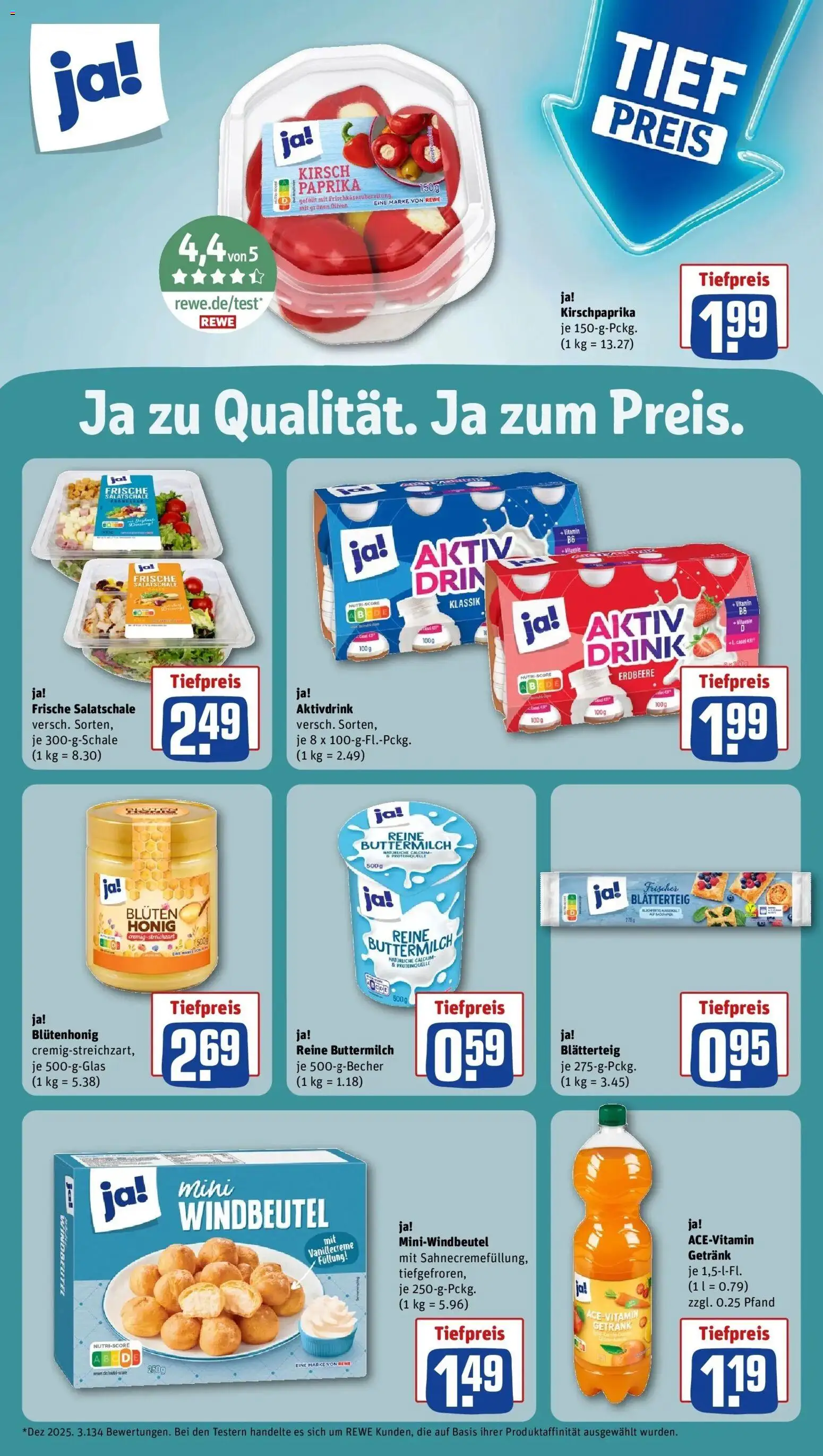 REWE Prospekt ab 17.08.2026 zum Blättern » Angebote | Seite: 23 | Produkte: Buttermilch, Paprika