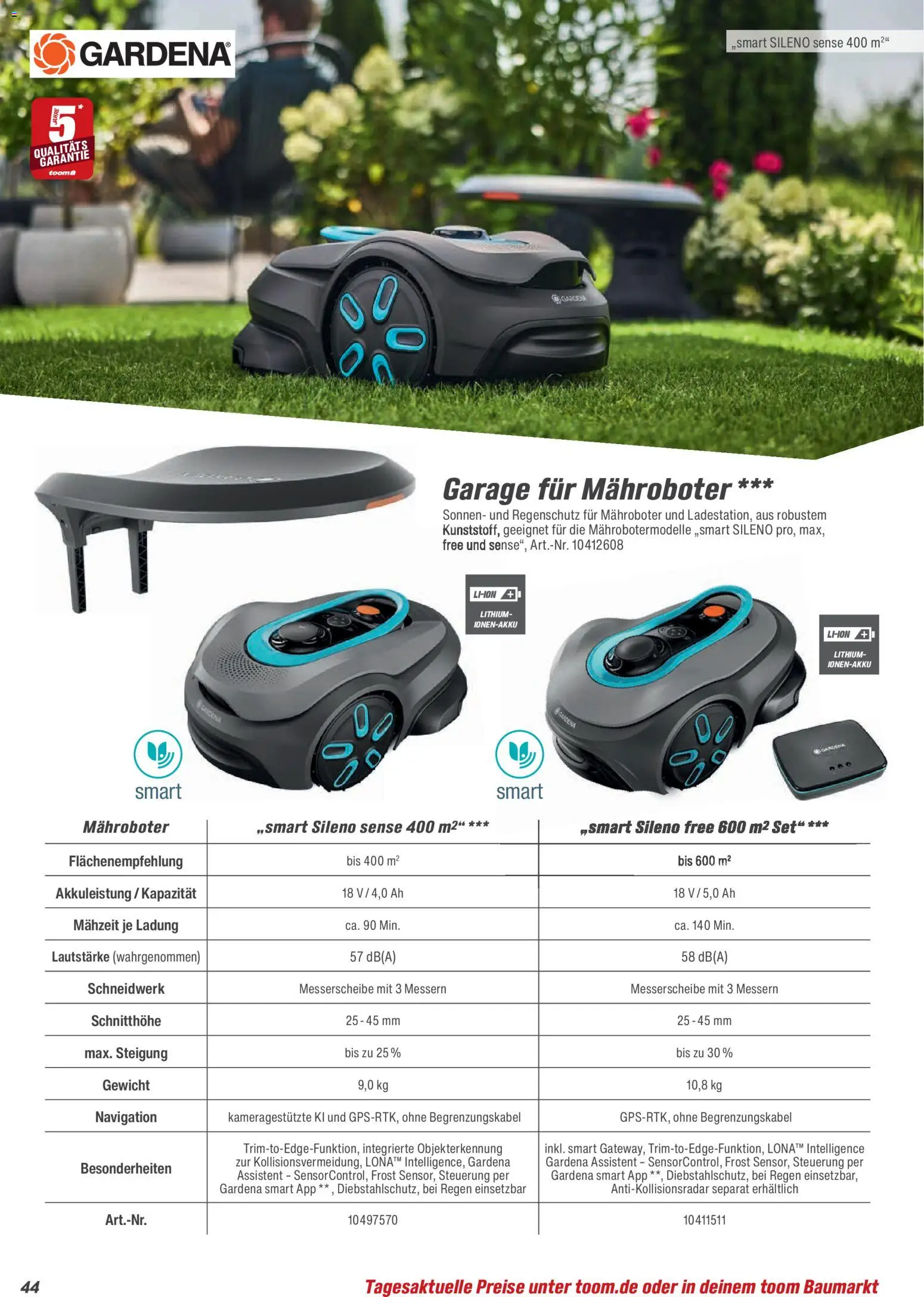 Toom Baumarkt Gartenpflege & Teich 2026 – gültig ab 20.02.2026 | Seite: 44 | Produkte: Gewicht, Navigation