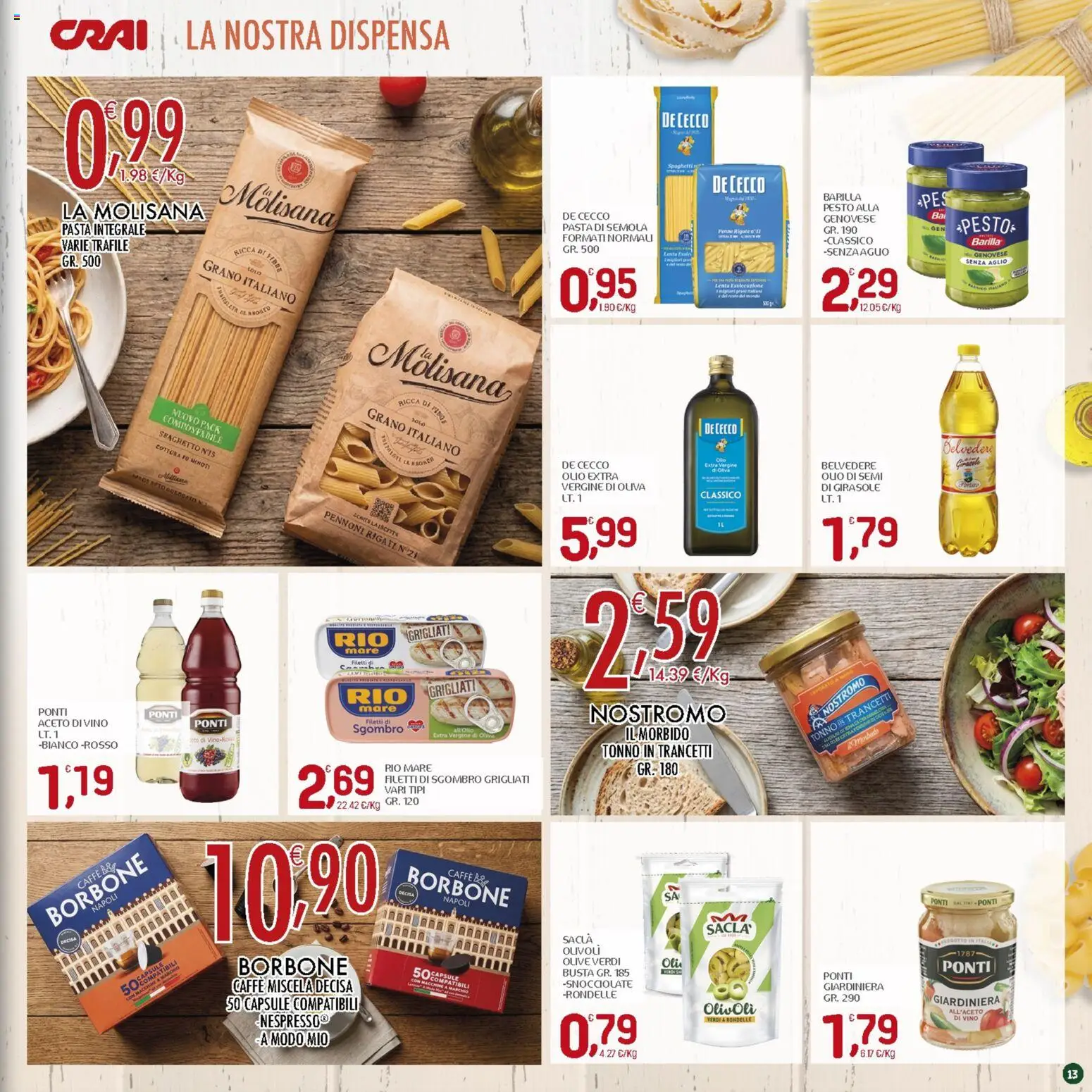 Volantino CRAI del 06/08/2026 | Pagina: 13 | Prodotti: Aglio, Pesto, Tonno, Aceto