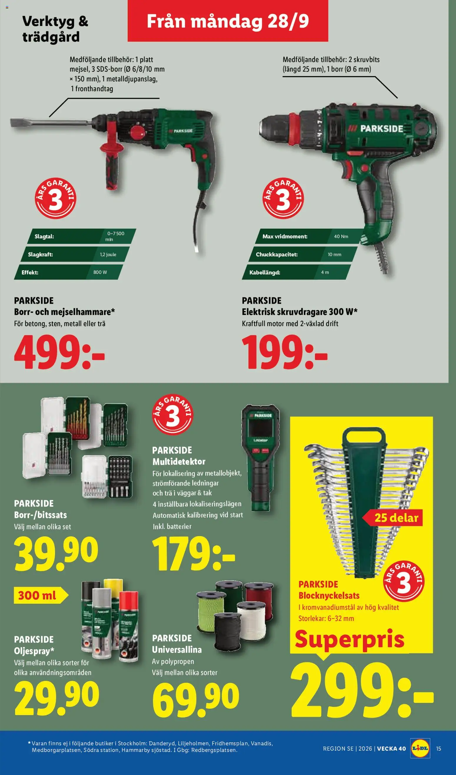 Lidl reklamblad aktuell från 28/09/2026 | Sida: 19 | Produkter: Verktyg, T-shirt, Mobiltelefon, Set