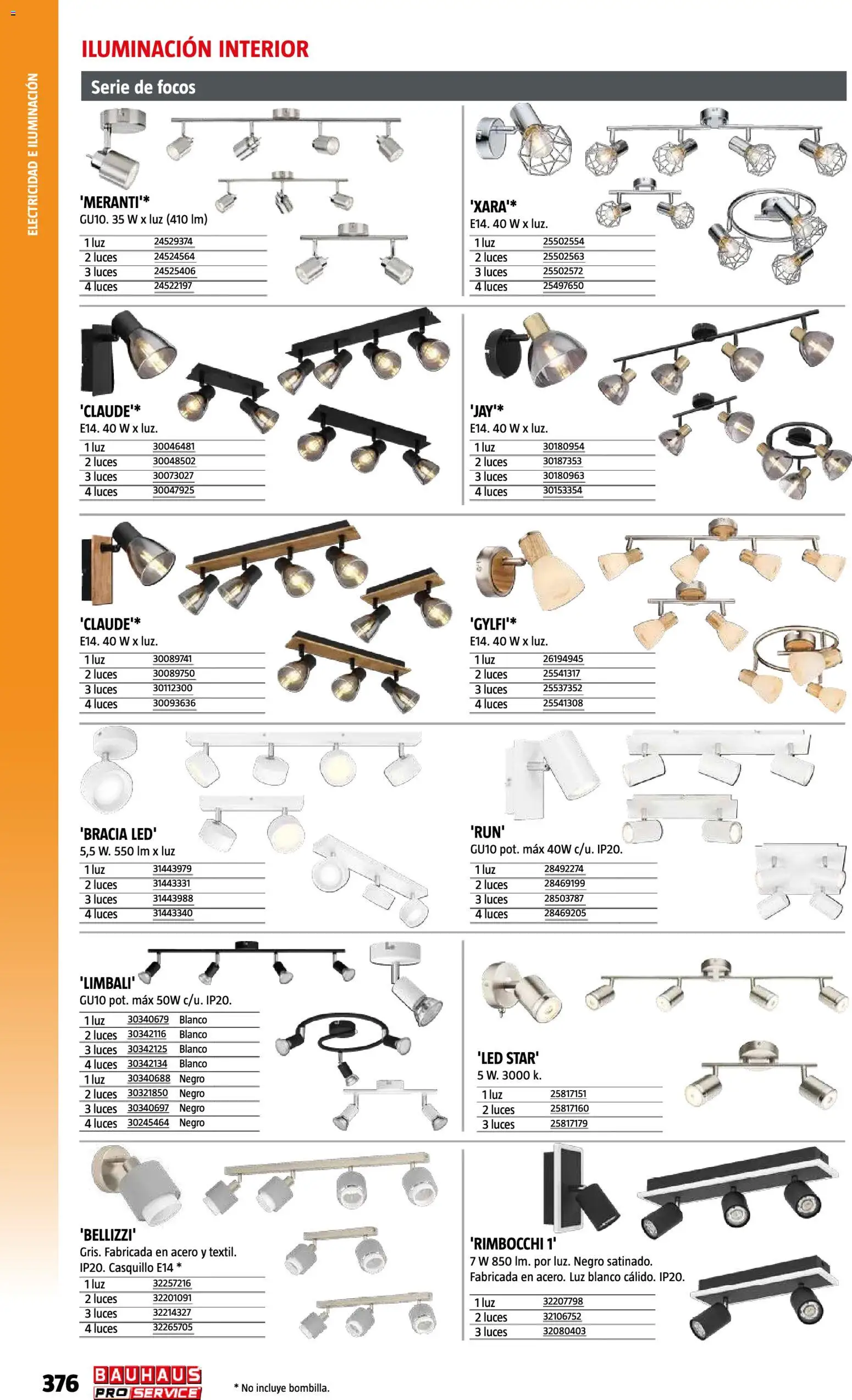 Bauhaus ProService │ válido desde el 11/05/2026 | Página: 376 | Productos: Iluminación