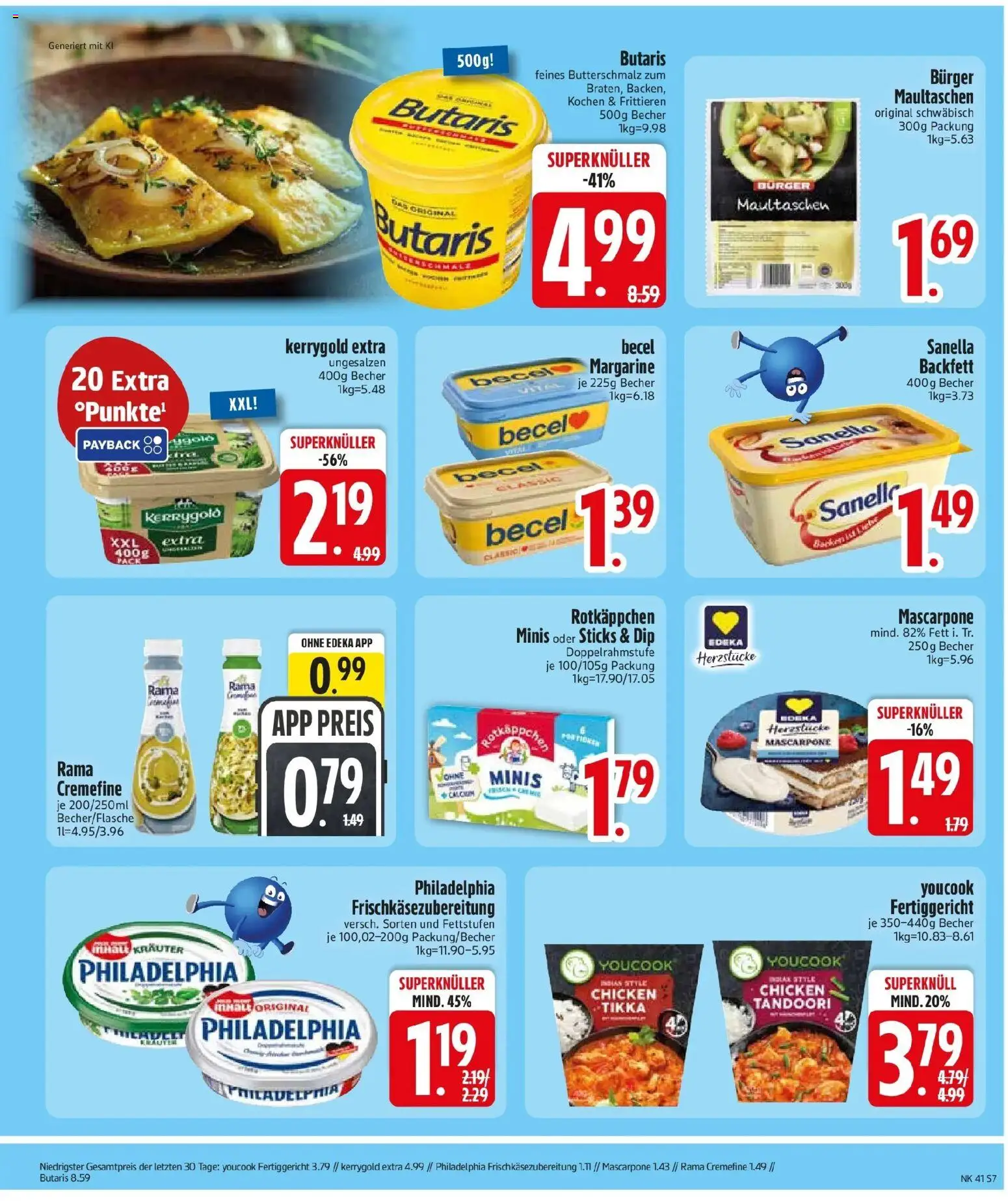 Edeka Prospekt Ingolstadt (ab 05.10.2026) » Angebote Online | Seite: 9 | Produkte: Youcook, Mascarpone, Becel, Rama cremefine
