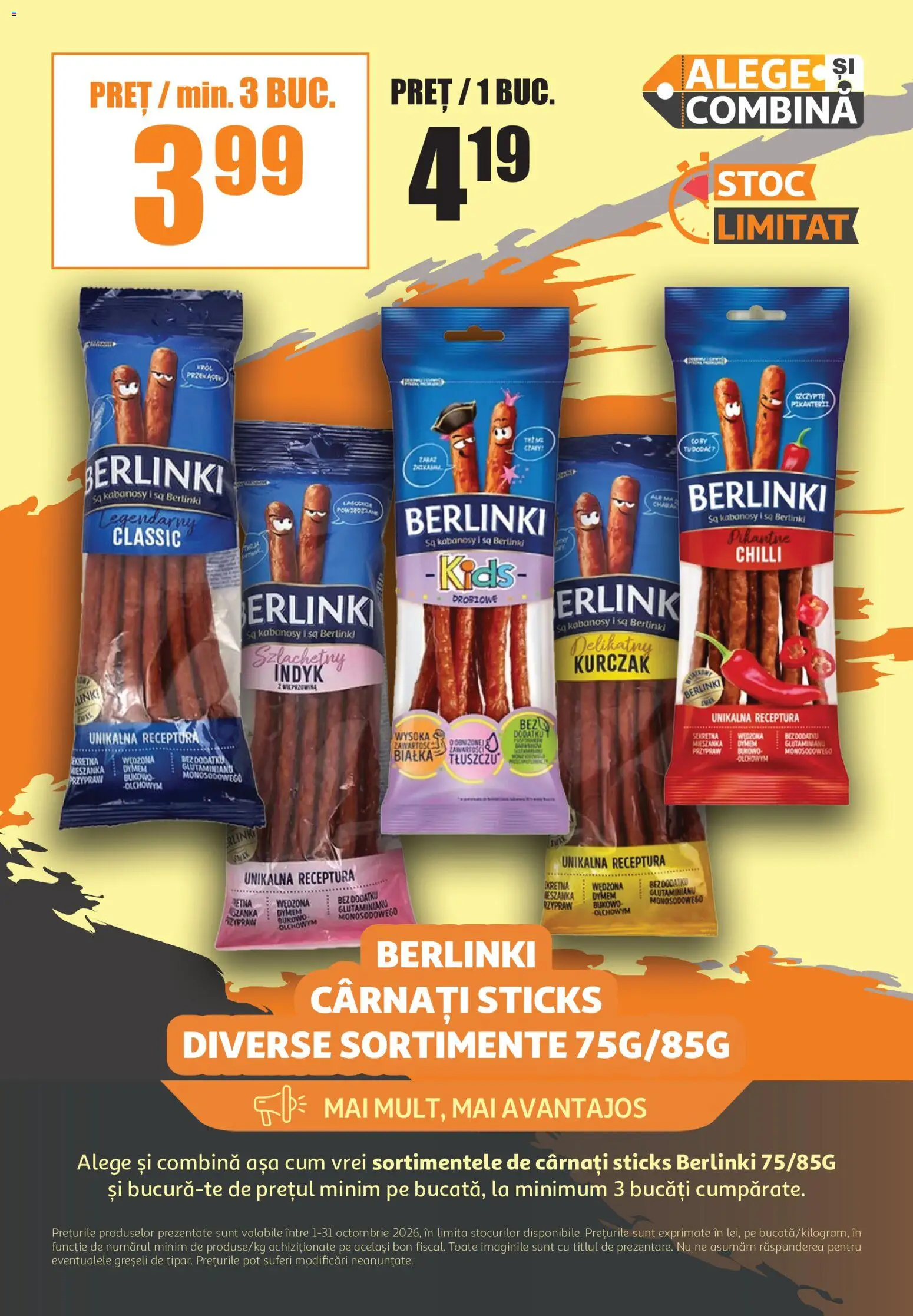 Noul catalog ATAC – valabil de la 01.10.2026 | Pagină: 3 | Produse: Chilli, Carnati sticks, Cârnați