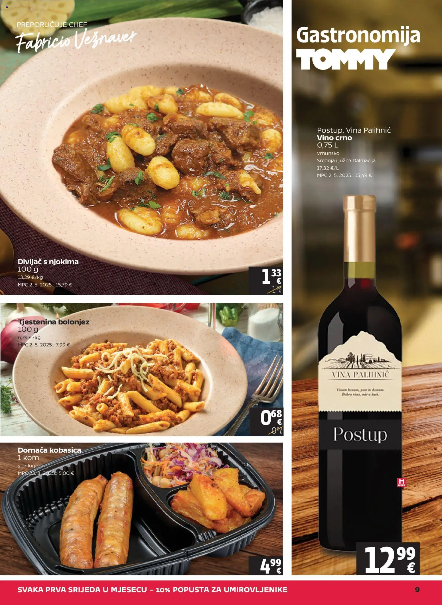 Tommy katalog | vrijedi od 28.05.2026 | Stranica: 9 | Proizvodi: Vino, Tjestenina, Kobasica