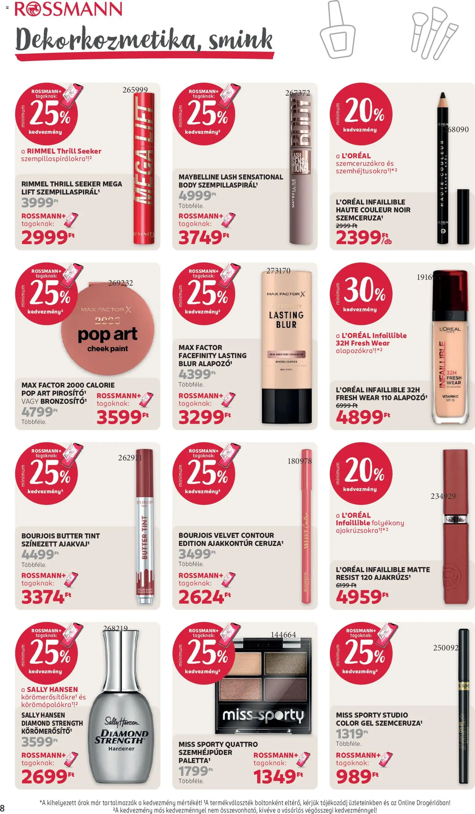 Rossmann akciós ujság - amely érvényes a következő dátumtól: 2026.08.31. | Oldal: 10 | Termékek: Body, Smink, Pirosító, Vitamin c