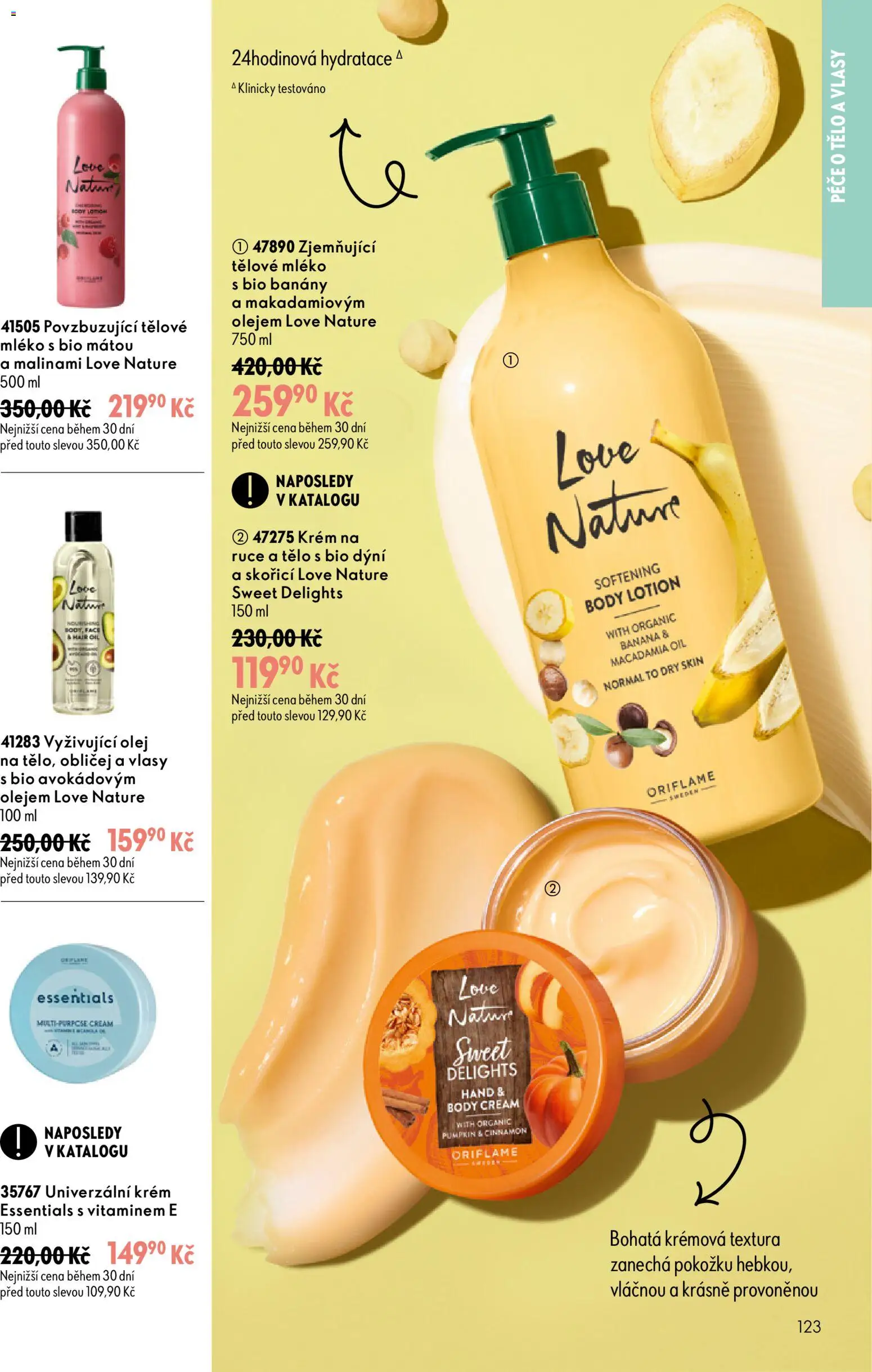 Oriflame katalog č. 13/2026 od 09.09.2026 | Strana: 123 | Produkty: Tělové mléko, Krém na ruce, Krém, Body