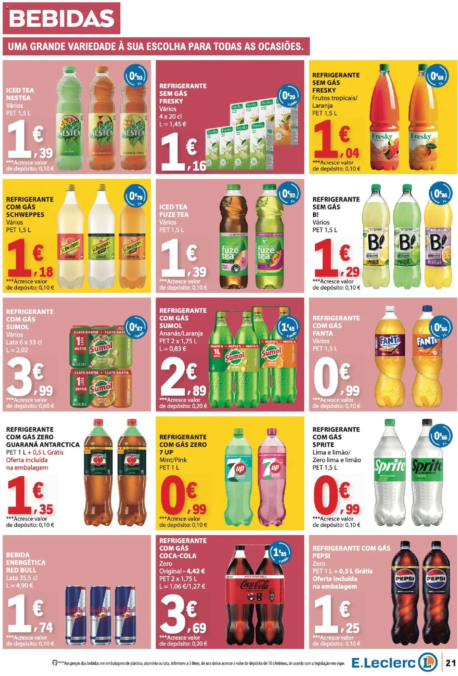 E.Leclerc folheto │ válido de 24/09/2026 | Página: 21 | Produtos: Fanta, Maça, Açúcar, Bebida