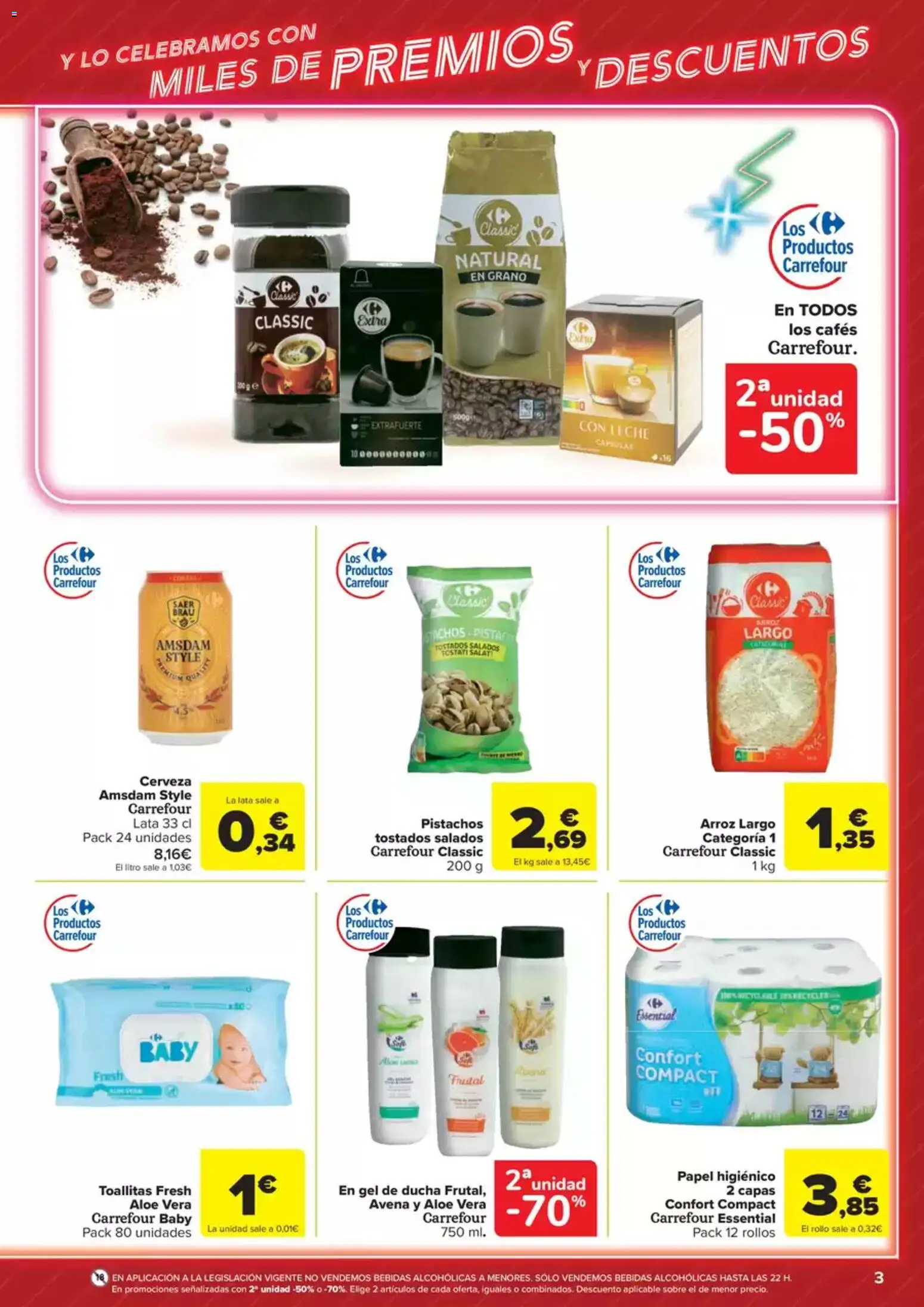 Carrefour Express folleto │ válido desde el 01.05.2026 | Página: 3 | Productos: Gel de ducha, Cerveza, Papel higienico, Ducha