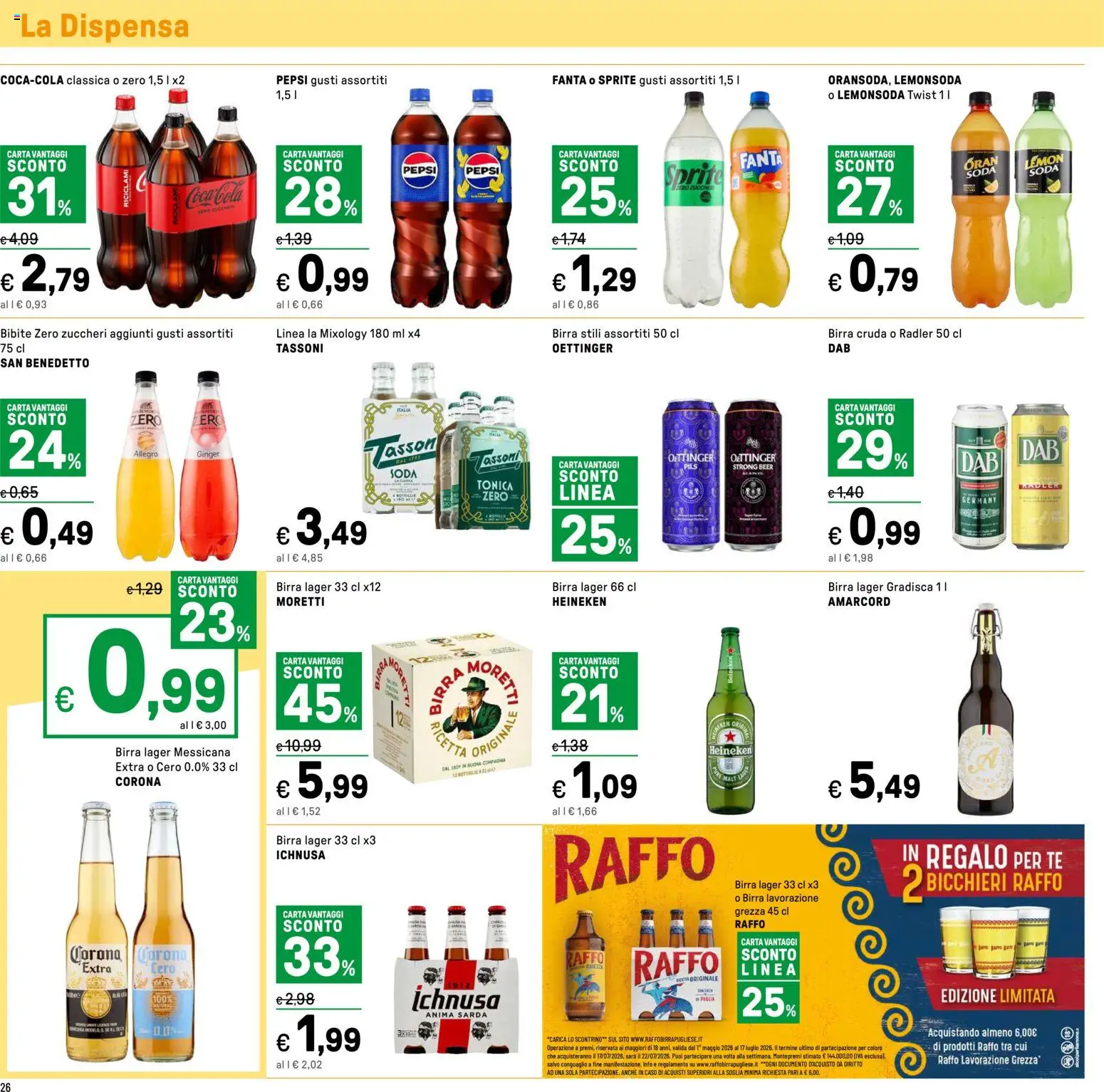 Volantino Iper del 04.06.2026 | Pagina: 26 | Prodotti: Birra, Tè, Bibite, Pepsi