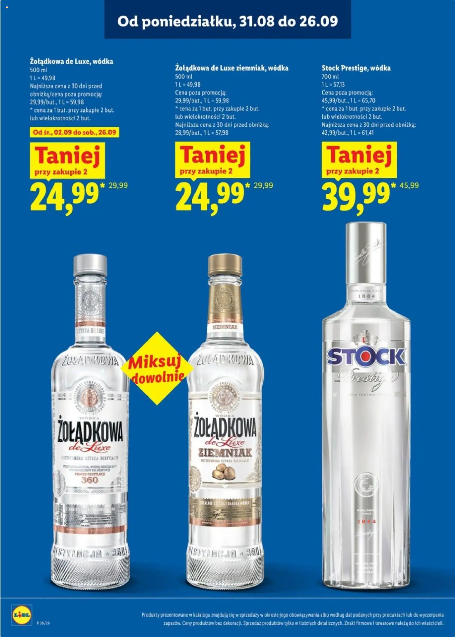 Lidl Katalog alkoholi mocnych od 31.08.2026 | Strona: 4 | Produkty: Wódka Stock, Vodka, Wódka