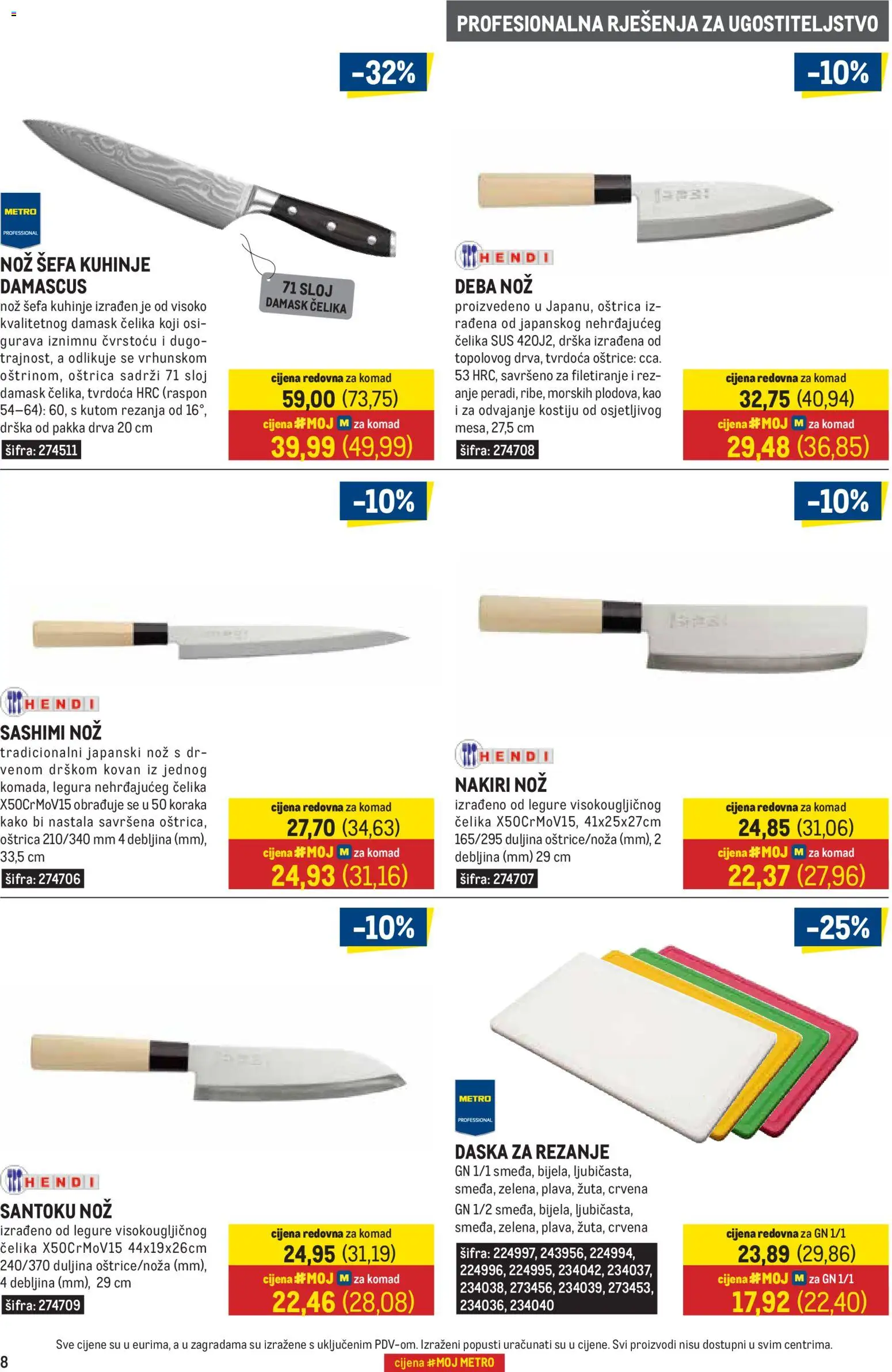 Metro katalog | vrijedi od 01.09.2026 | Stranica: 8 | Proizvodi: Nož, Daska za rezanje