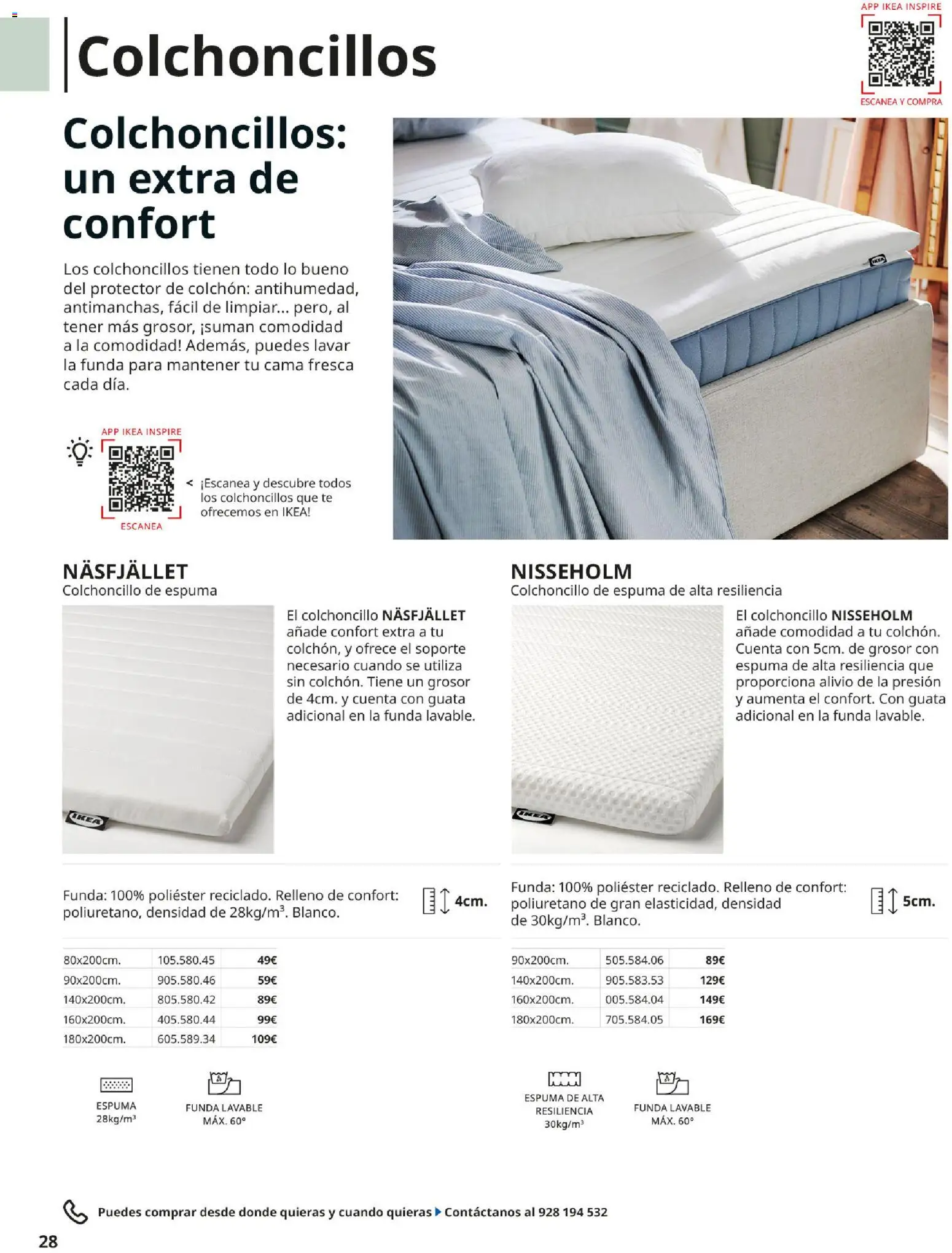 IKEA - Confort │ válido desde el 01/09/2026 | Página: 28 | Productos: Té, Espuma, Funda, Cama