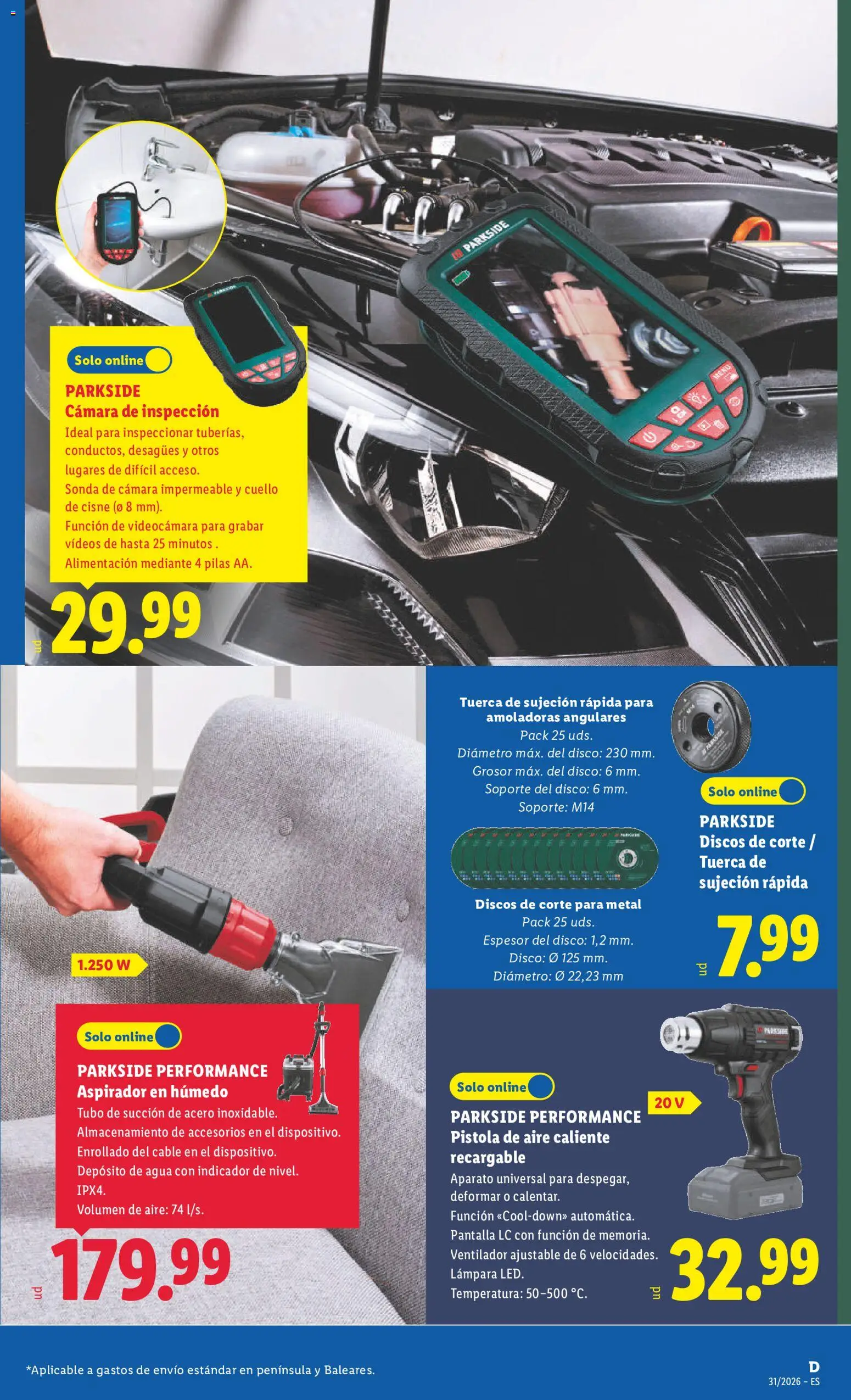 Lidl folleto de bazar │ válido desde el 27/07/2026 | Página: 7 | Productos: Cámara, Cable, Ventilador, Aspirador