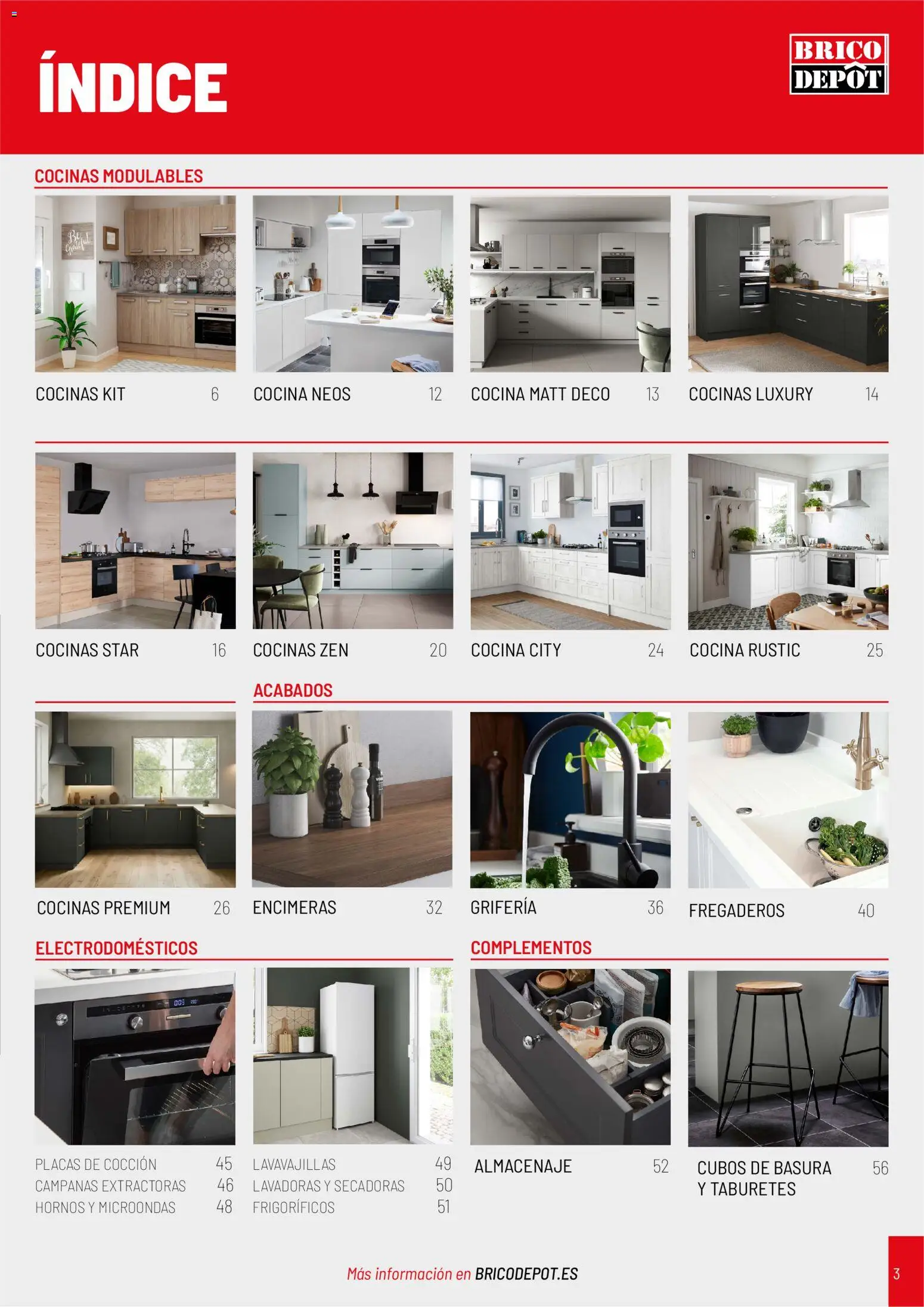 Brico Depôt Cocinas │ válido desde el 11.03.2026 | Página: 3 | Productos: Cocina, Lavavajillas, Almacenaje