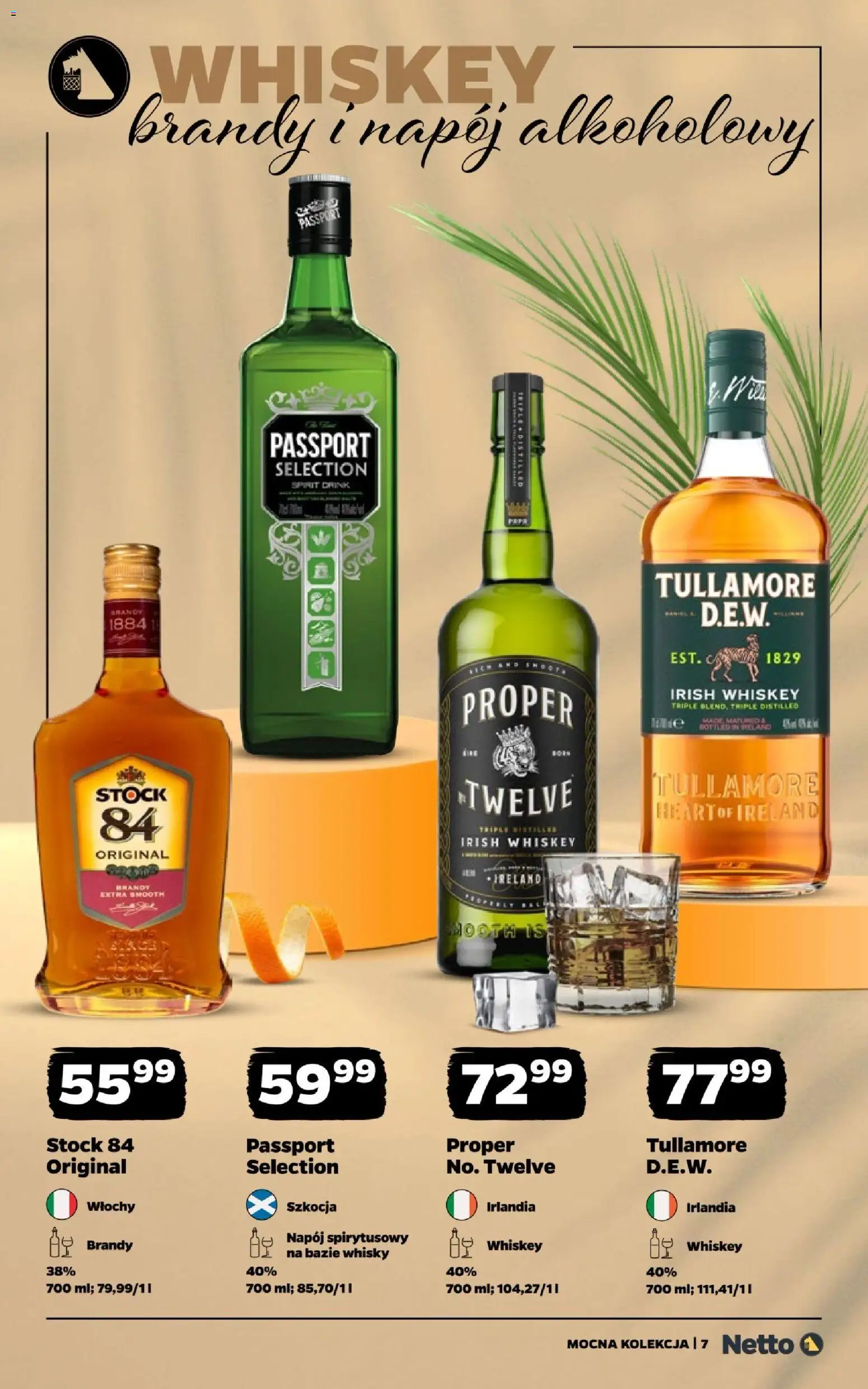 Netto gazetka - Mocne alkohole od 31.08.2026 | Strona: 7 | Produkty: Irish whiskey, Brandy, Whisky