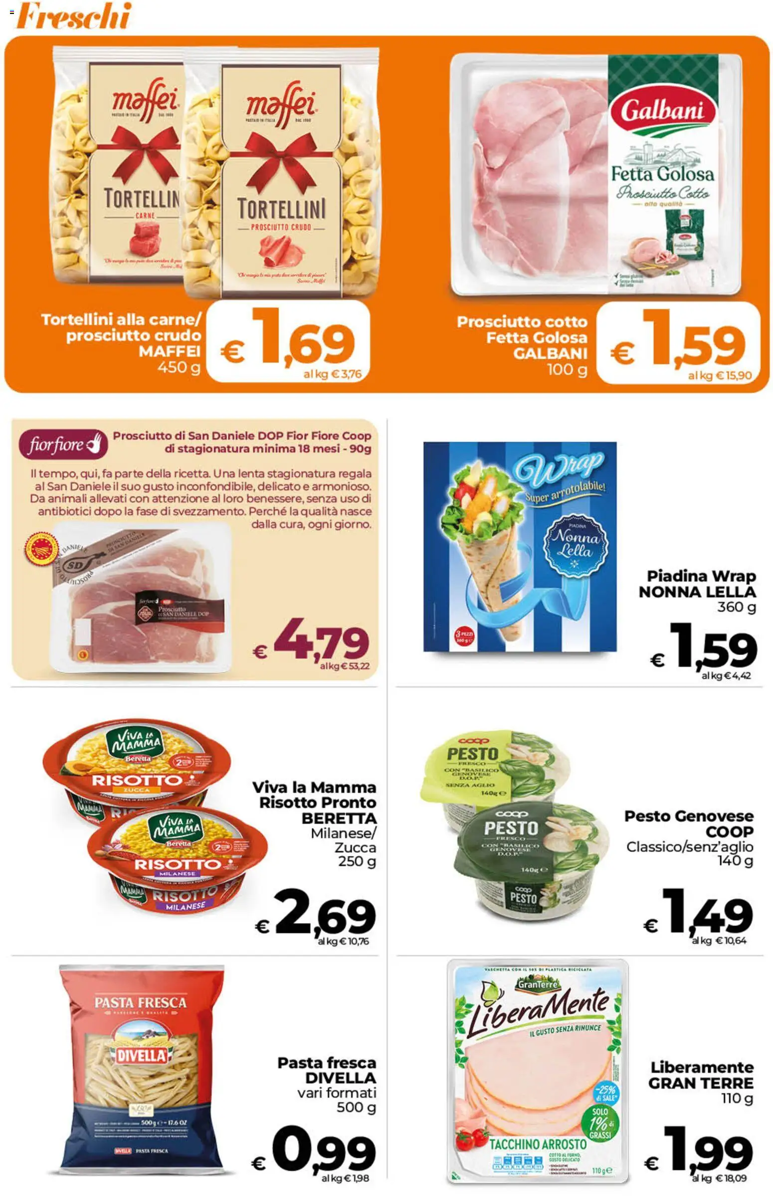 Volantino Ipercoop del 02/10/2026 | Pagina: 16 | Prodotti: Prosciutto Cotto, Divella, Basilico, Carne