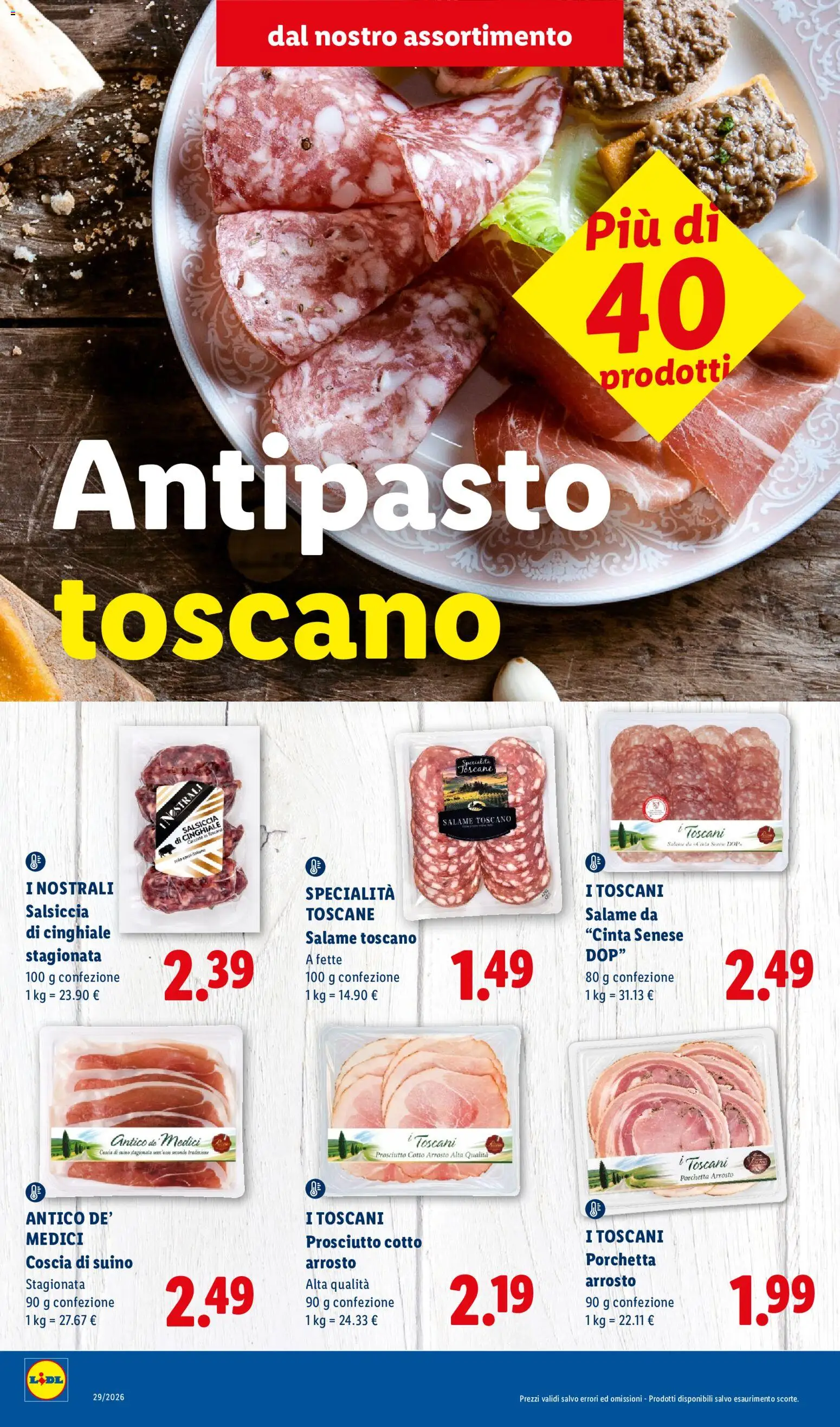 Volantino Lidl del 16/07/2026 | Pagina: 2 | Prodotti: Porchetta, Prosciutto Cotto, Suino, Prosciutto
