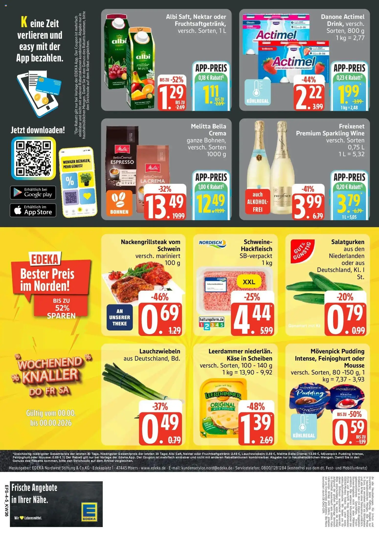 Edeka Prospekt Ostseebad Prerow (ab 31.08.2026) » Angebote Online | Seite: 4 | Produkte: Melitta, Theke, Pudding, Alkohol