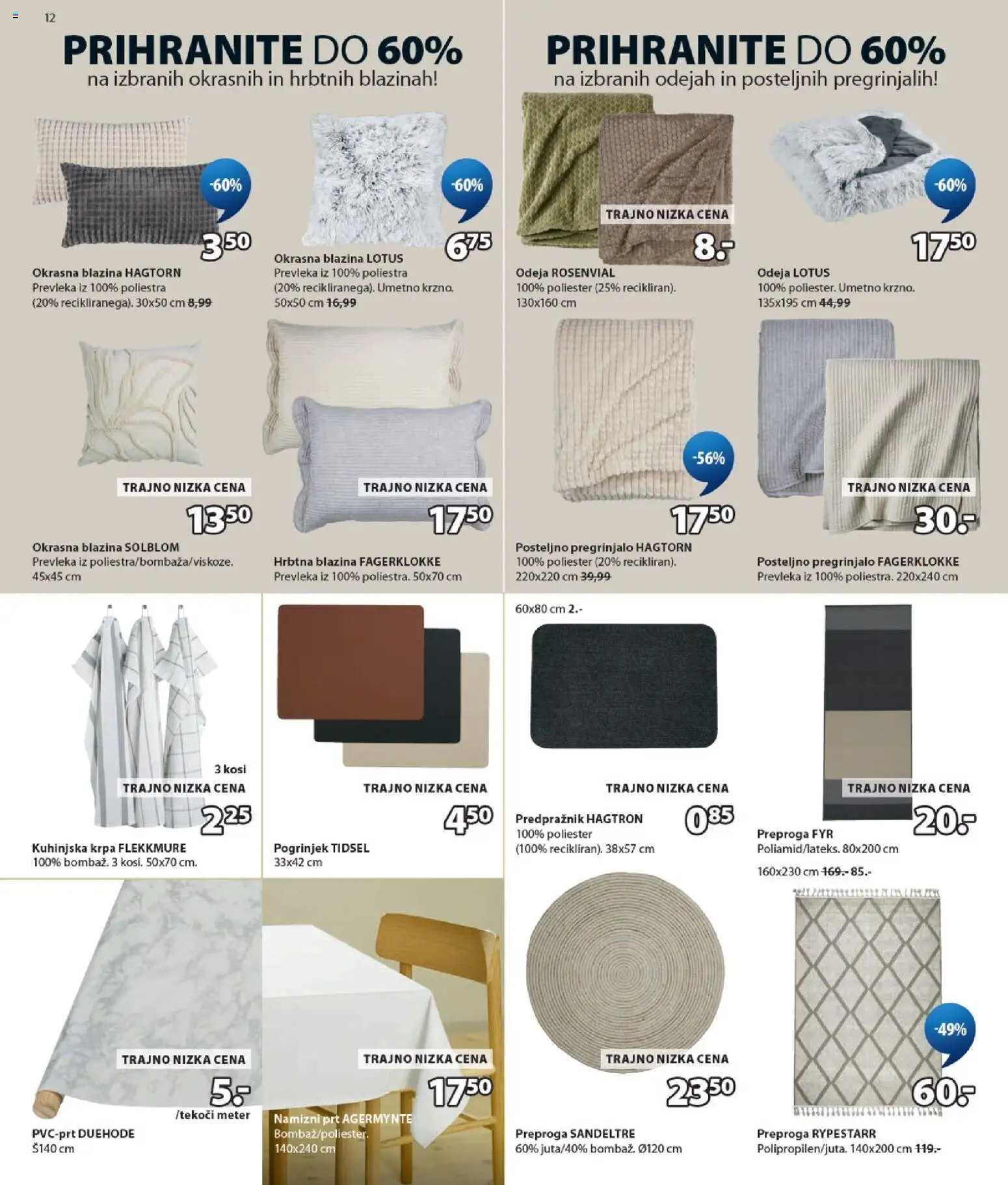 Novi JYSK katalog ponudbe – veljaven od 15.07.2026 | Stran: 12