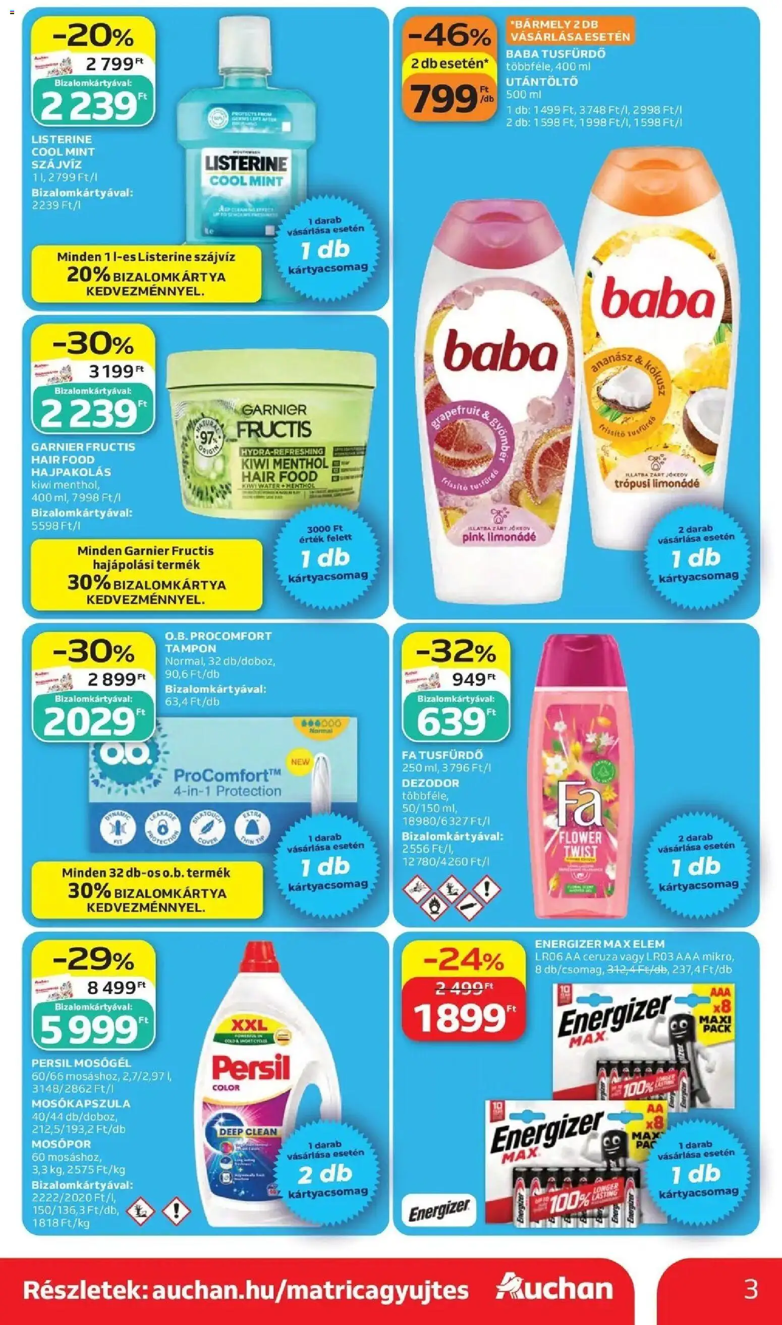 Auchan akciós ujság - amely érvényes a következő dátumtól: 28.05.2026 | Oldal: 3 | Termékek: Persil, Mosókapszula, Limonádé, Mosópor