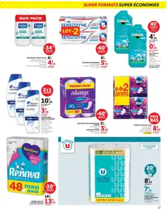 Super U - Prévisualisation de Super U - super formats super économies valide à partir de 27.05.2026 | Page: 13 | Produits: Menthe, Papier toilette, Tampons, Slips