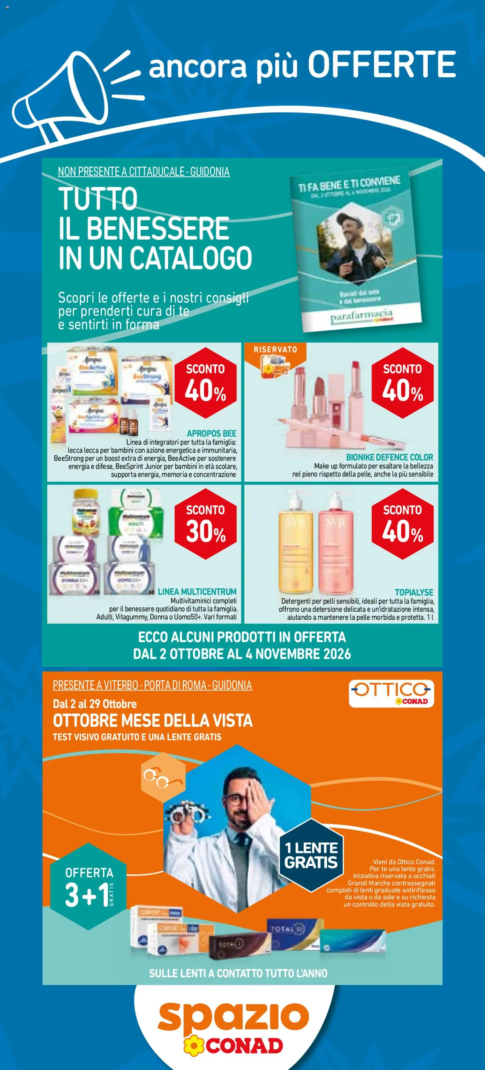 Volantino Spazio Conad del 06/10/2026 | Pagina: 5 | Prodotti: Porta, Lenti a contatto, Occhiali, Lenti