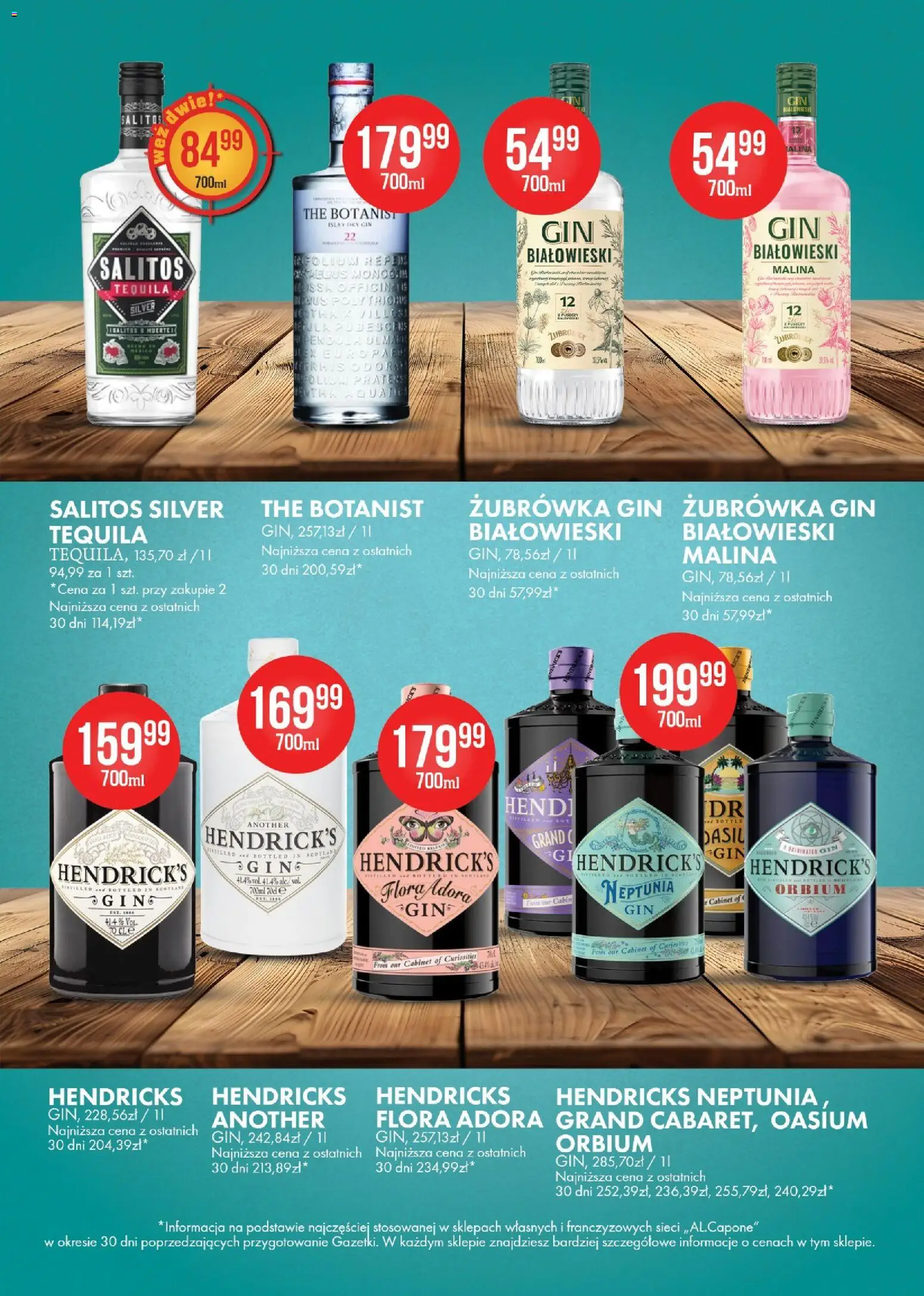 Al.Capone gazetka od 10.08.2026 | Strona: 9 | Produkty: Malina, Żubrówka, Tequila, Gin