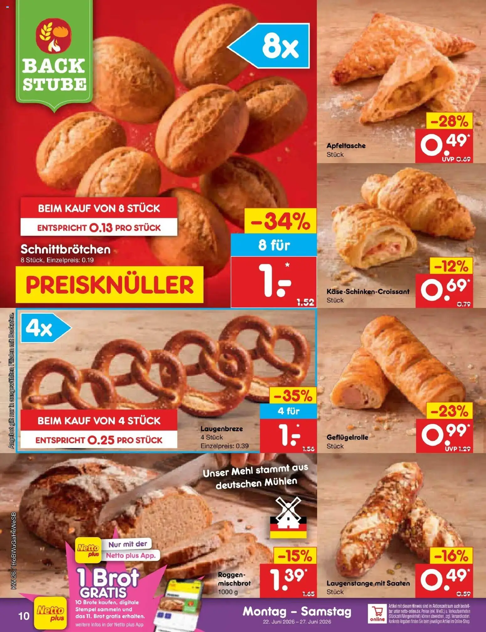 Netto Marken-Discount Prospekt Bremen-Lesum – gültig ab 21.06.2026 | Seite: 12 | Produkte: Mehl, Brot