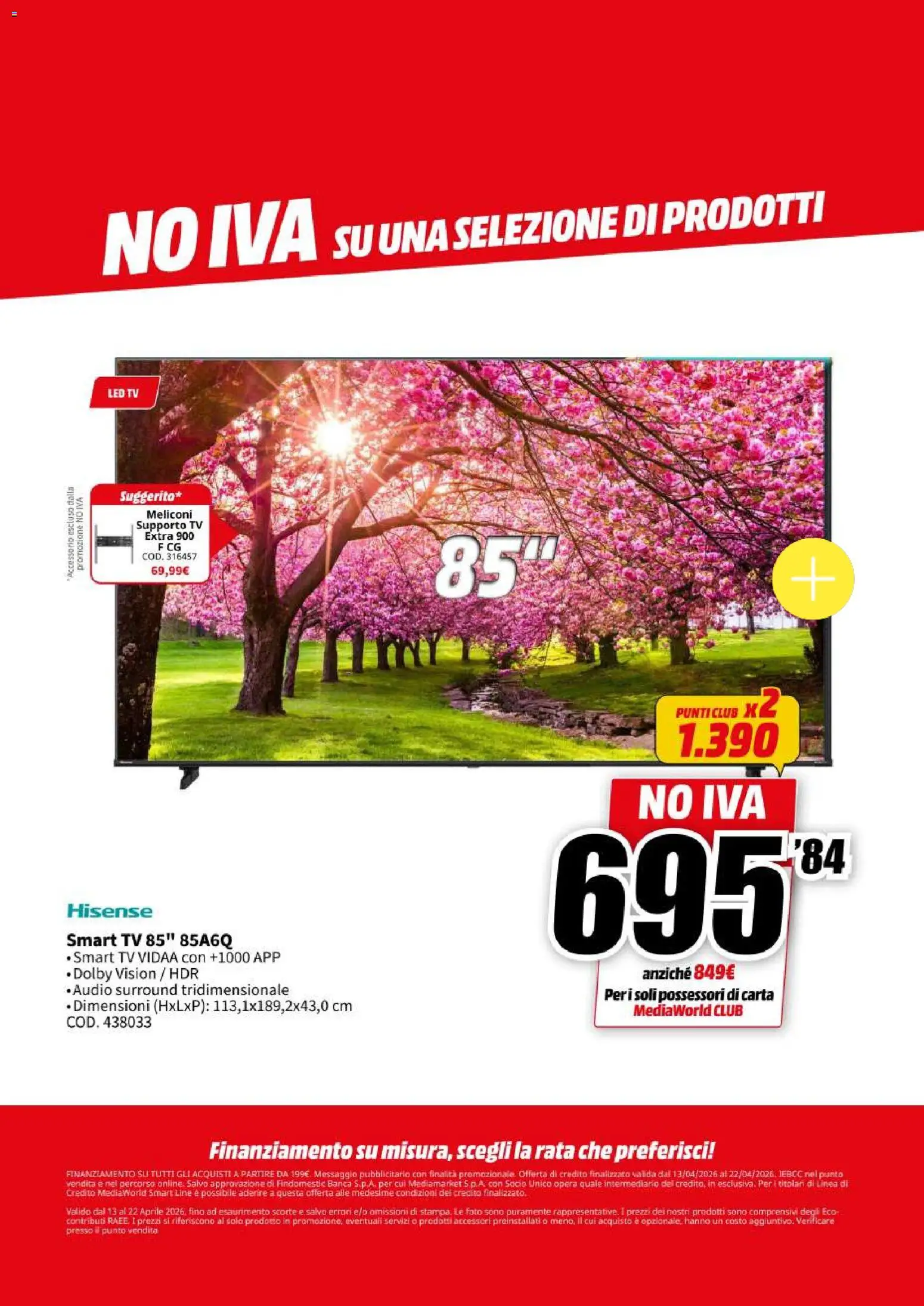Volantino Media World del 13.04.2026 | Pagina: 3 | Prodotti: smart TV, TV, Audio