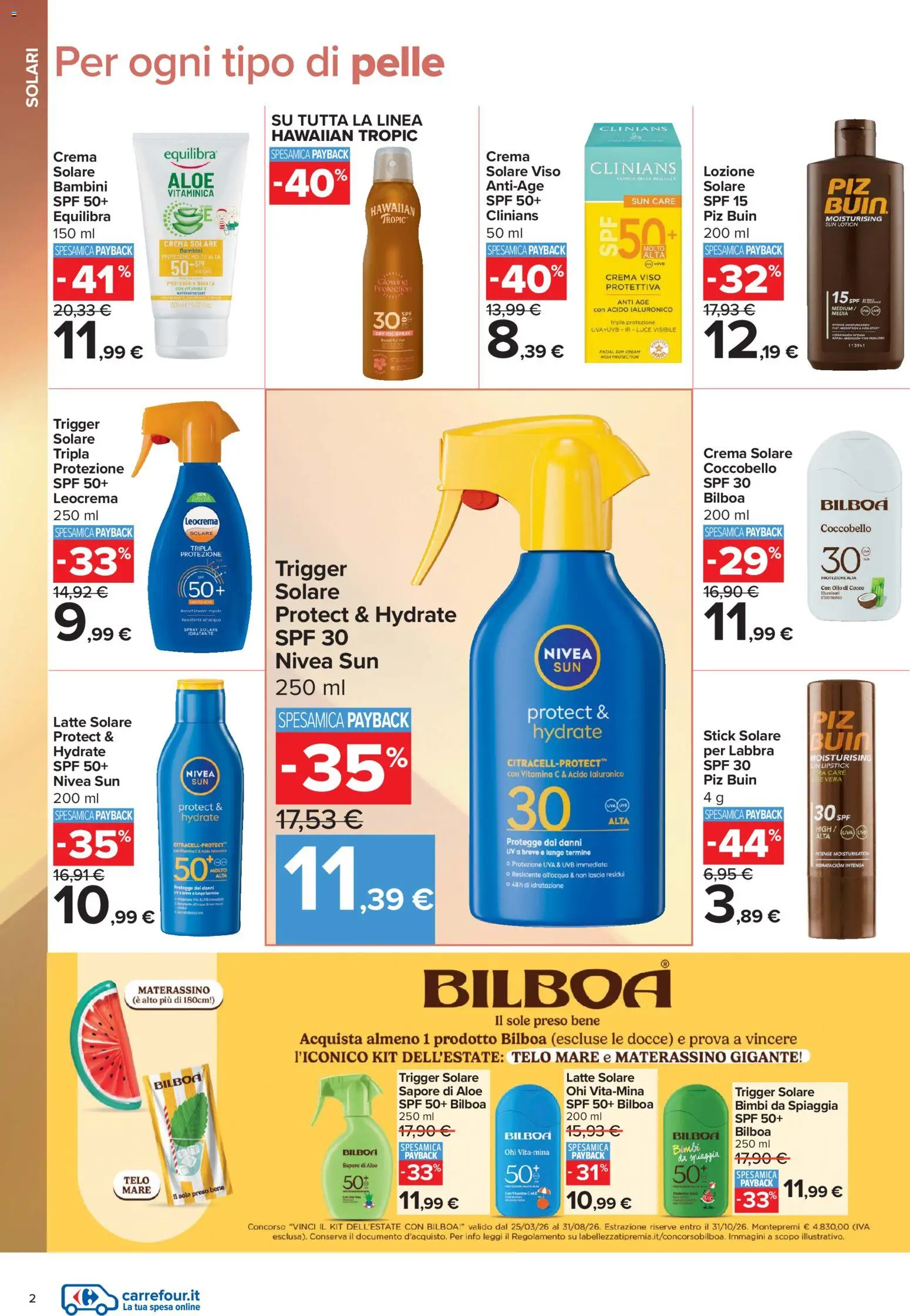 Volantino Carrefour del 10/07/2026 | Pagina: 2 | Prodotti: Crema, Latte, Olio, Cocco